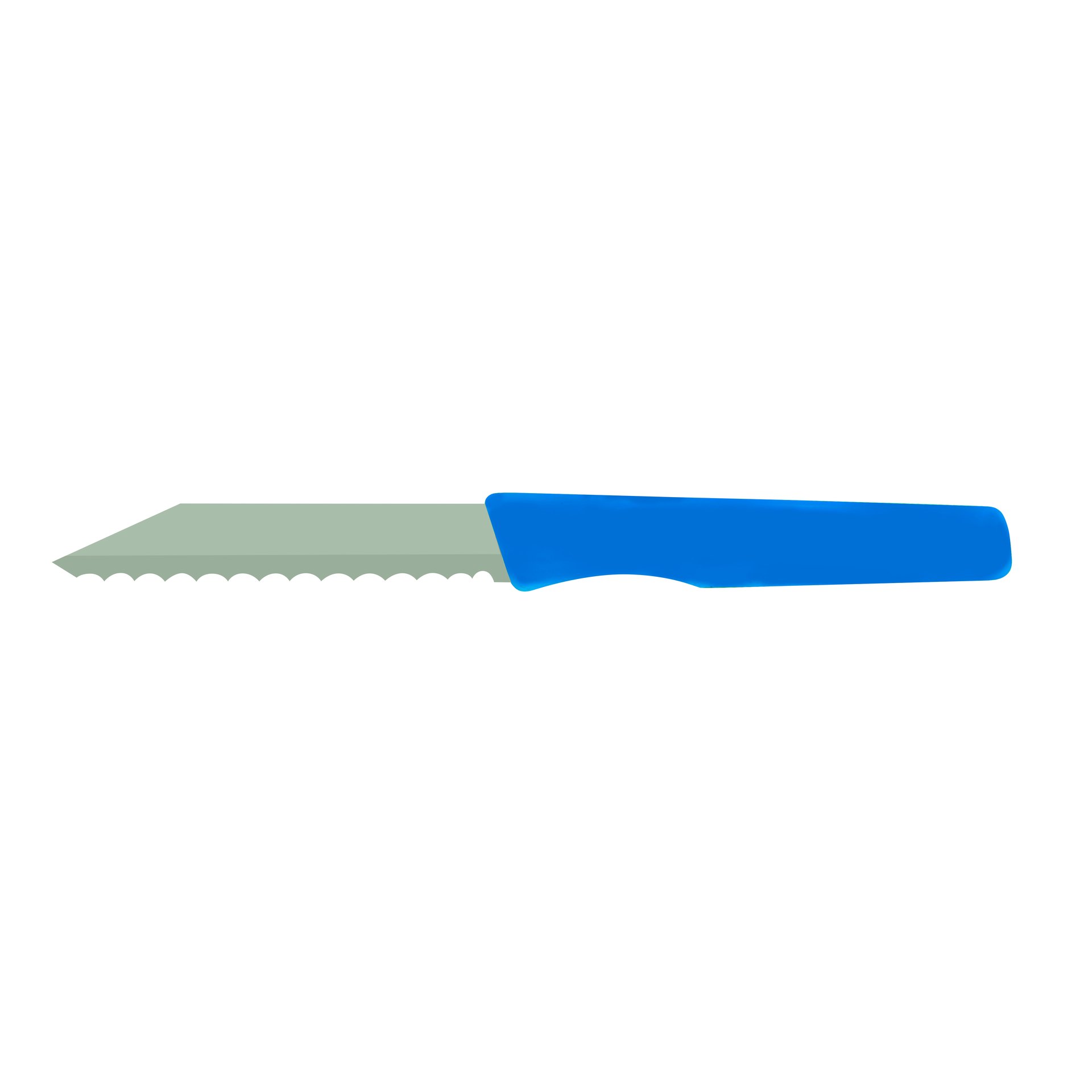 Brötchenmesser / Küchenmesser mit Wellenschliff, Blau Brötchenmesser / Küchenmesser mit Wellenschliff, Blau