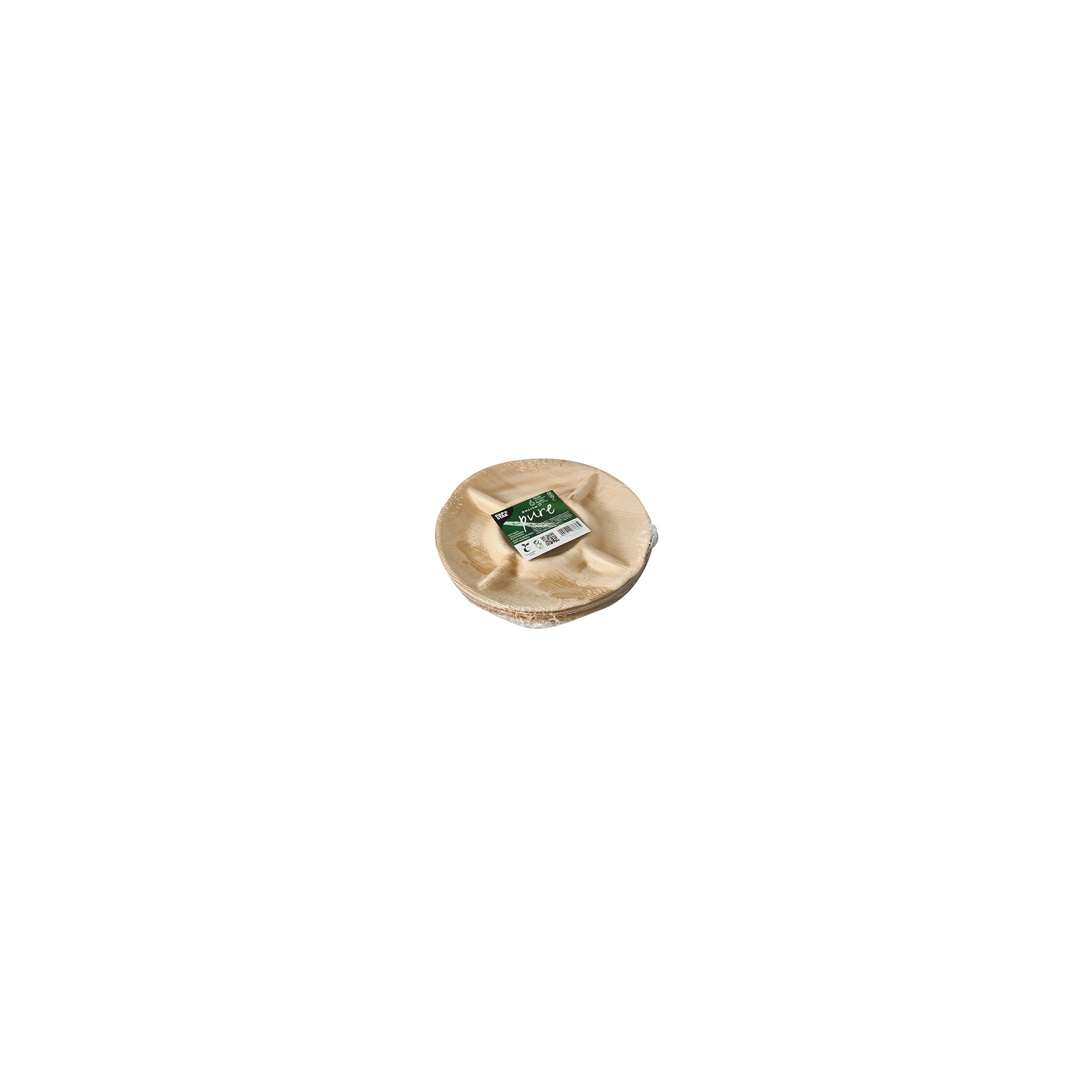 Teller, Palmblatt "pure" 5-geteilt Ø 24,5 cm · 2 cm Teller, Palmblatt "pure" 5-geteilt Ø 24,5 cm · 2 cm