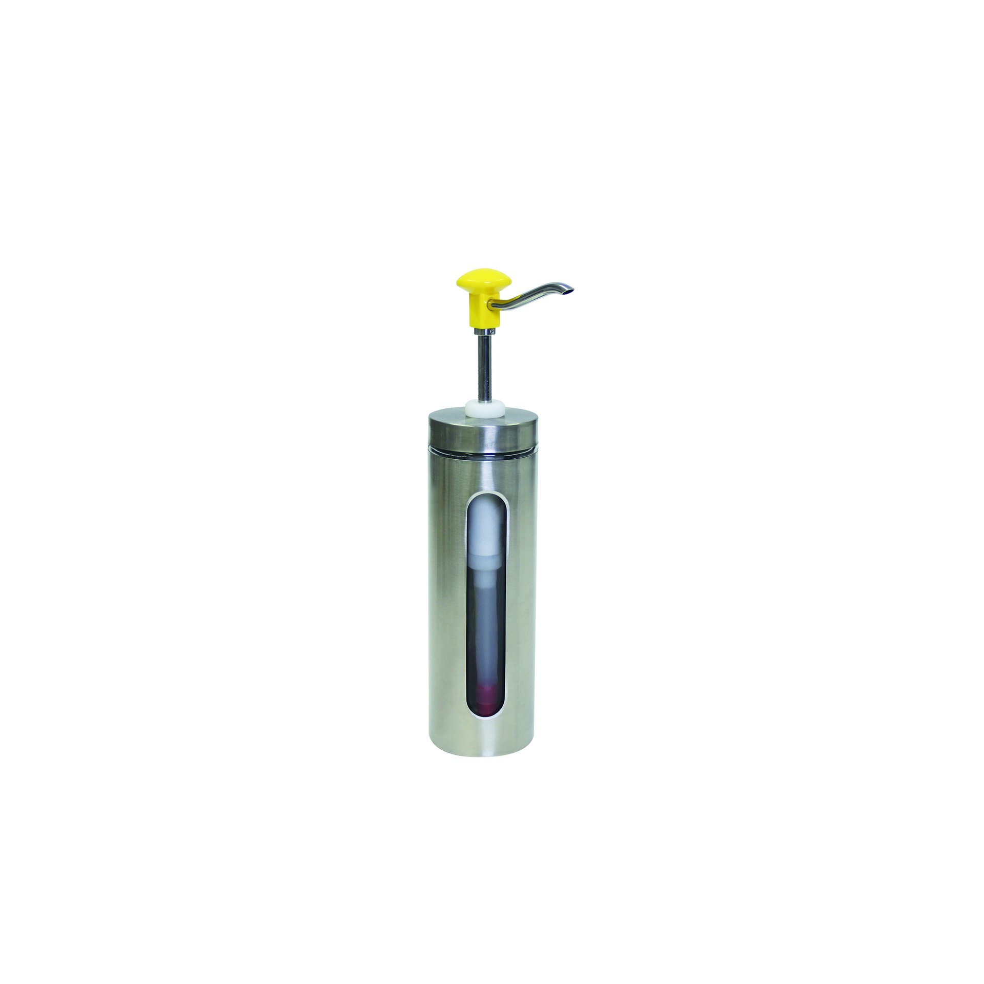 Druckknopf Dosierspender, gelb + Fenster - 2,0 L