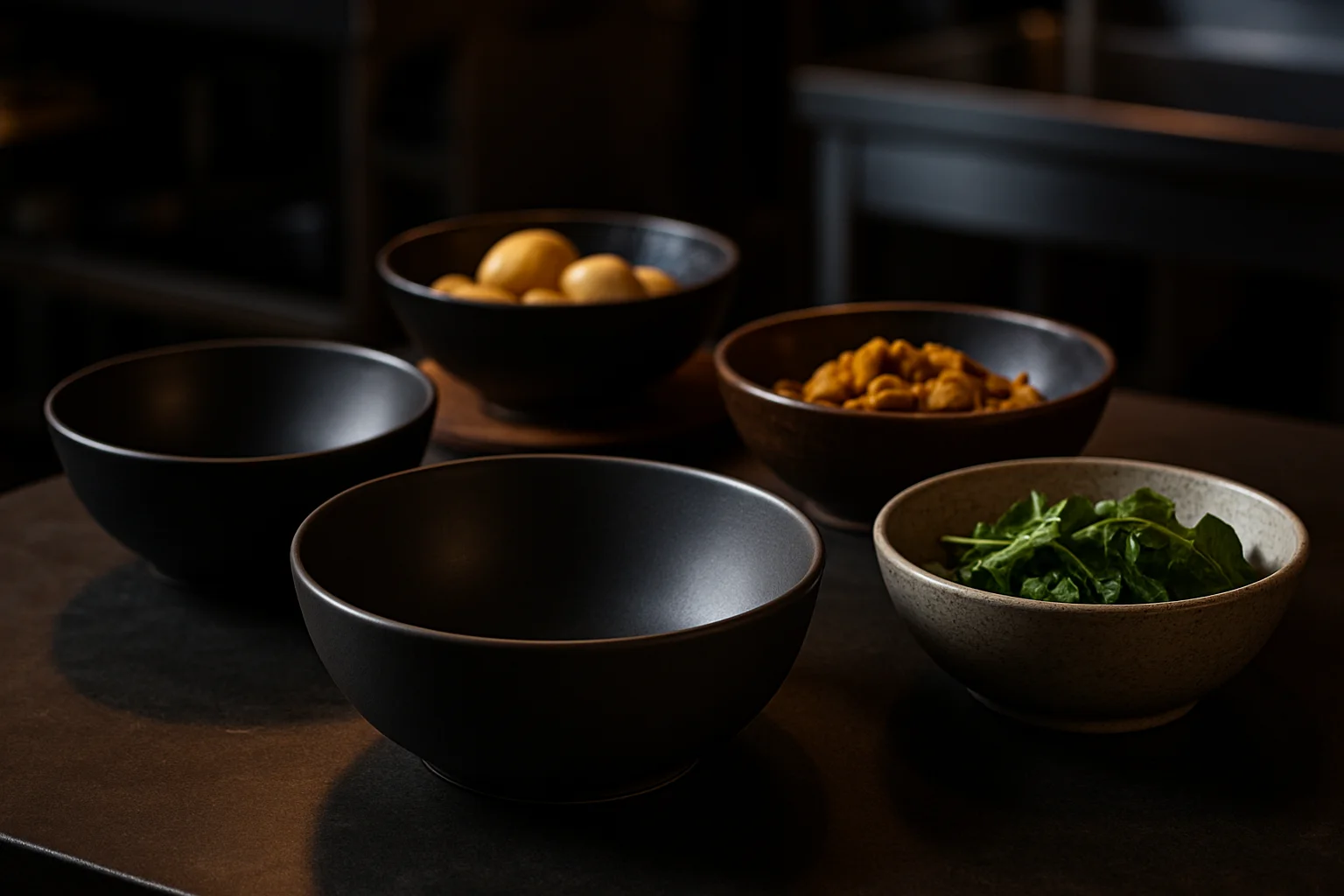 Schalen und Bowls in professionellem Gastronomiekontext zur Portionsdarstellung