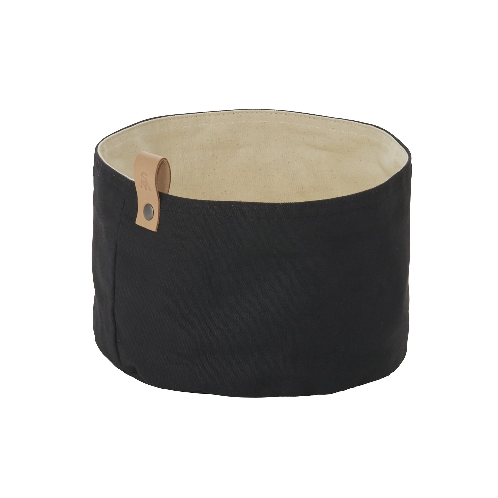 Brottasche FLIP COTTON, Ø 20 cm, Höhe 12 cm, schwarz/cream, Canvas Brottasche FLIP COTTON, Ø 20 cm, Höhe 12 cm, schwarz/cream, Canvas