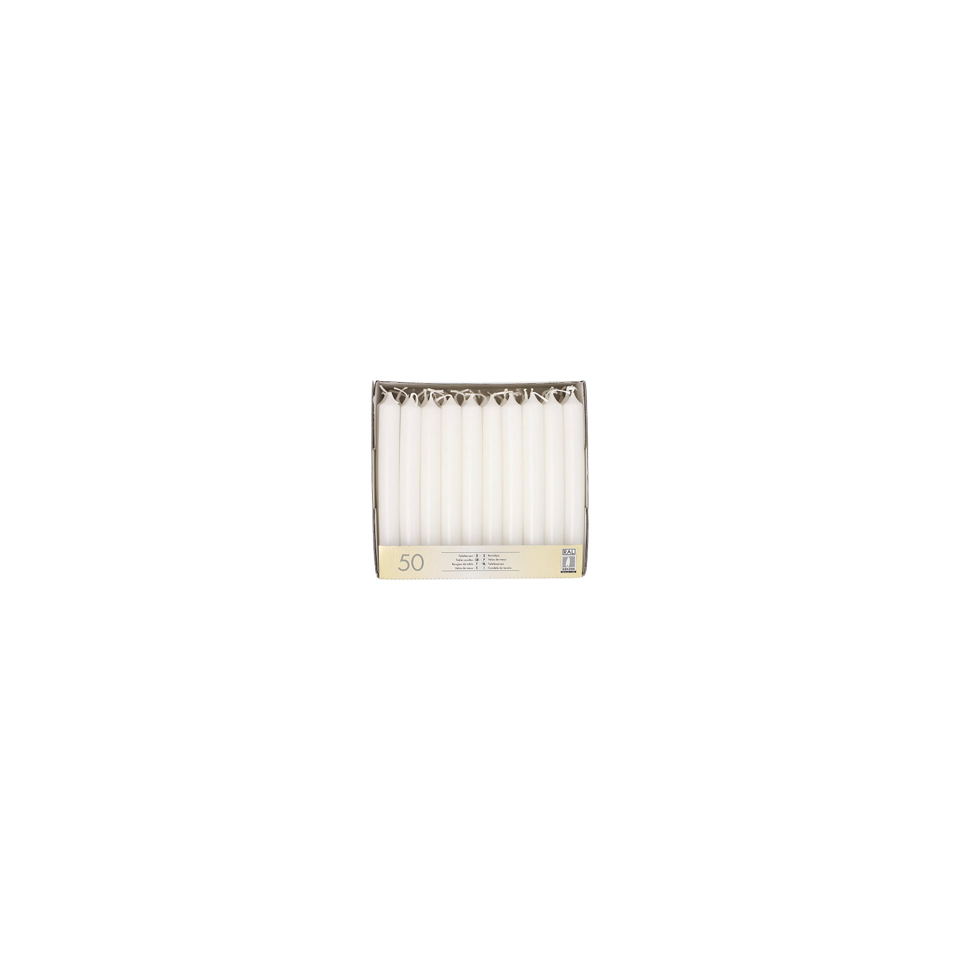 Tafelkerzen Ø 2,1 cm · 19,6 cm weiss Tafelkerzen Ø 2,1 cm · 19,6 cm weiss