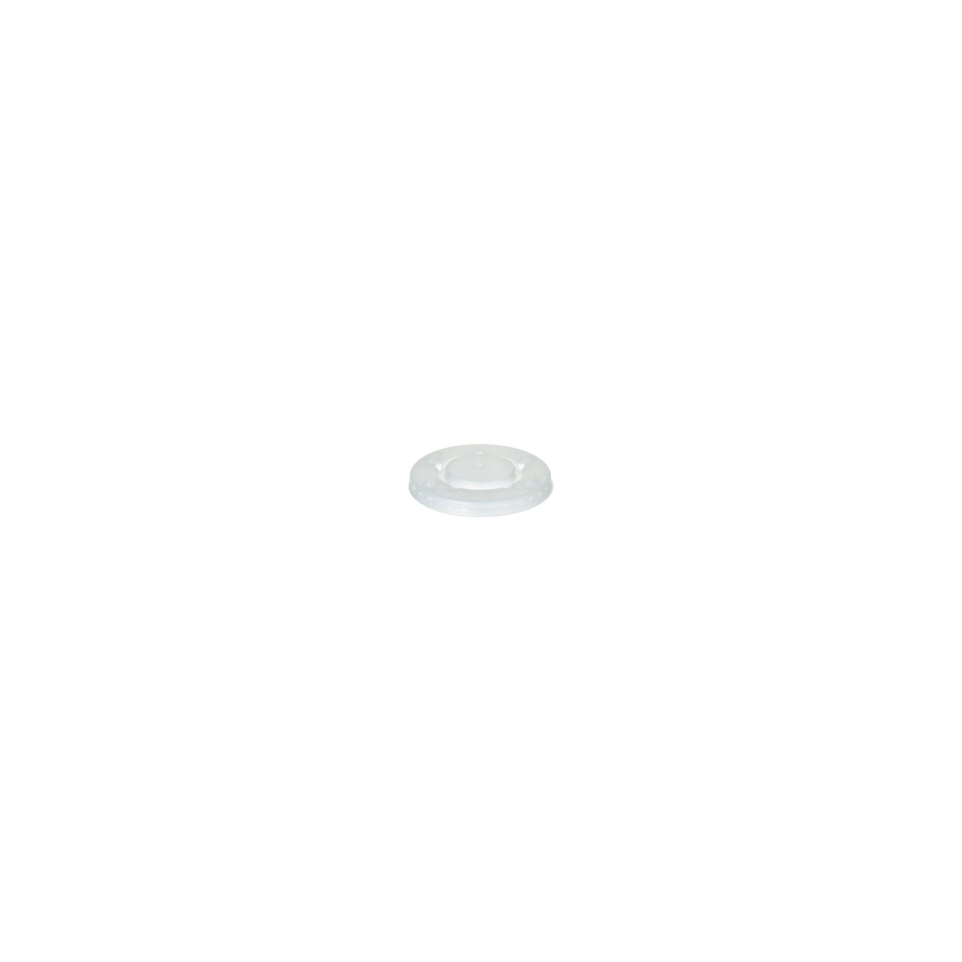 Deckel PS rund Ø 9 cm · 1 cm klar mit Kreuzschlitz