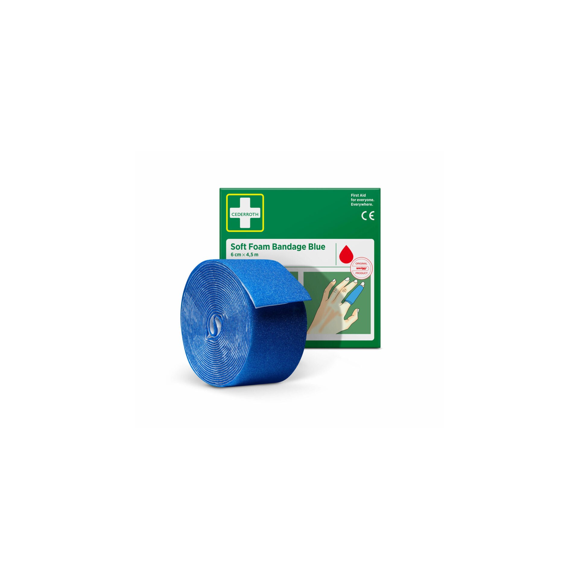 "Cederroth" Soft Foam Bandage 4,5 m x 6 cm blau , Refill "Cederroth" Soft Foam Bandage 4,5 m x 6 cm blau , Refill