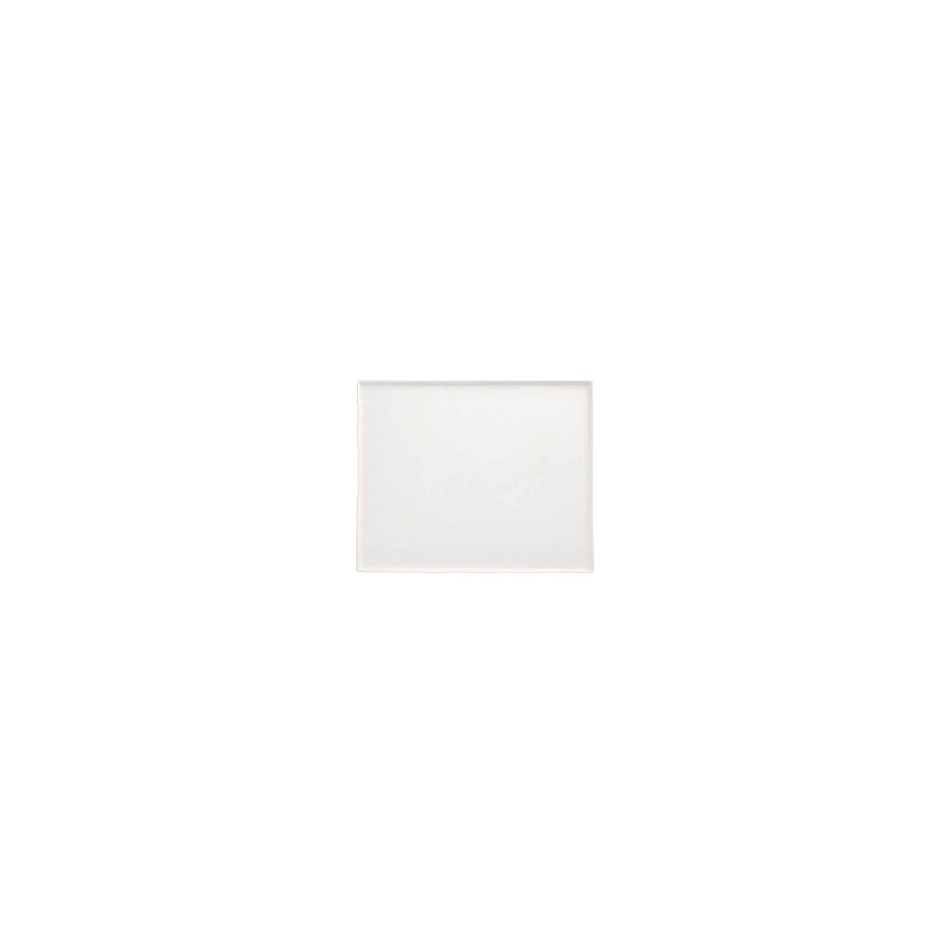 Servierplatten, Zuckerrohr "pure" eckig 32,5 cm x 26,5 cm x 1 cm weiss "Cella"