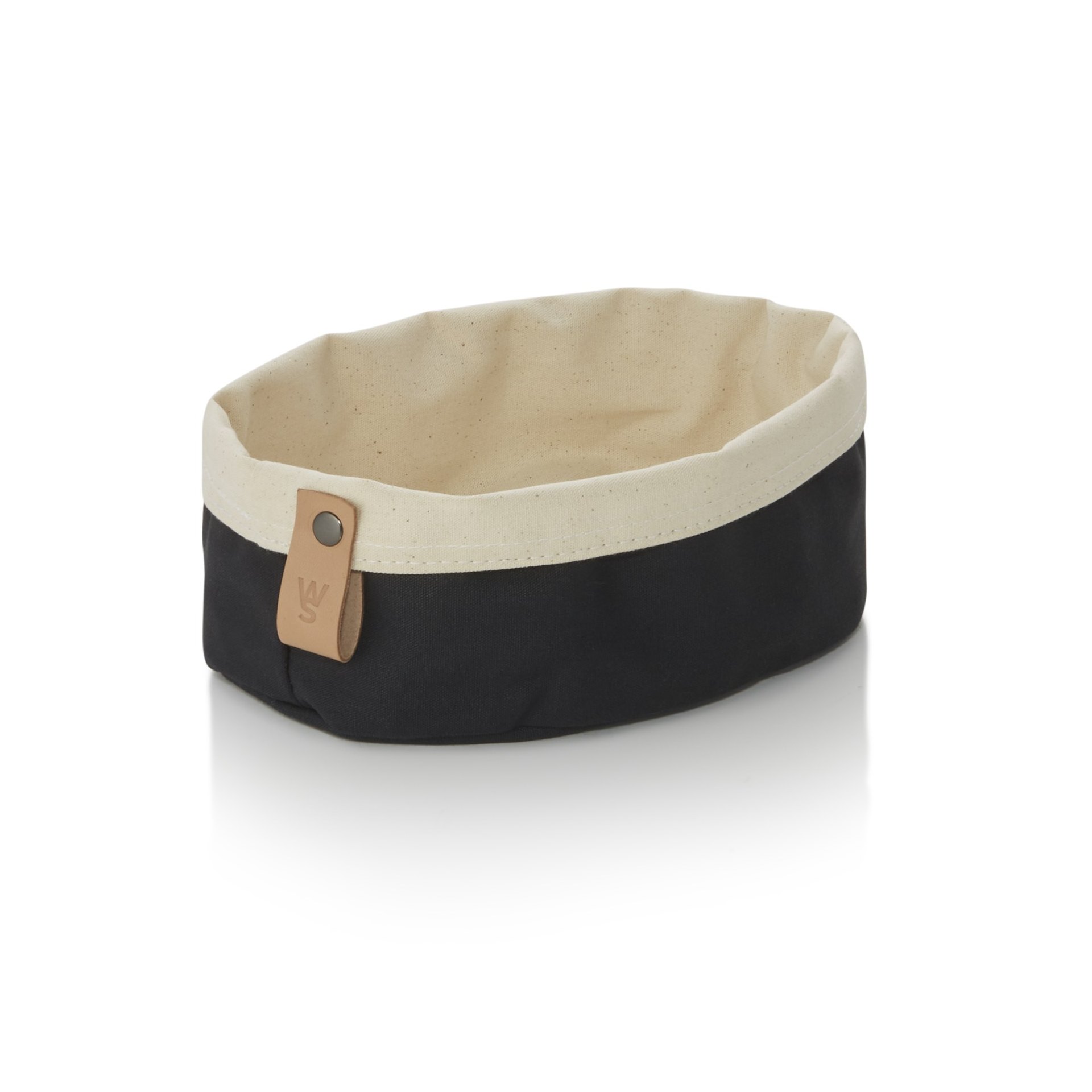 Brottasche FLIP COTTON, 19 x 15 x 10 cm, schwarz/cream, Canvas