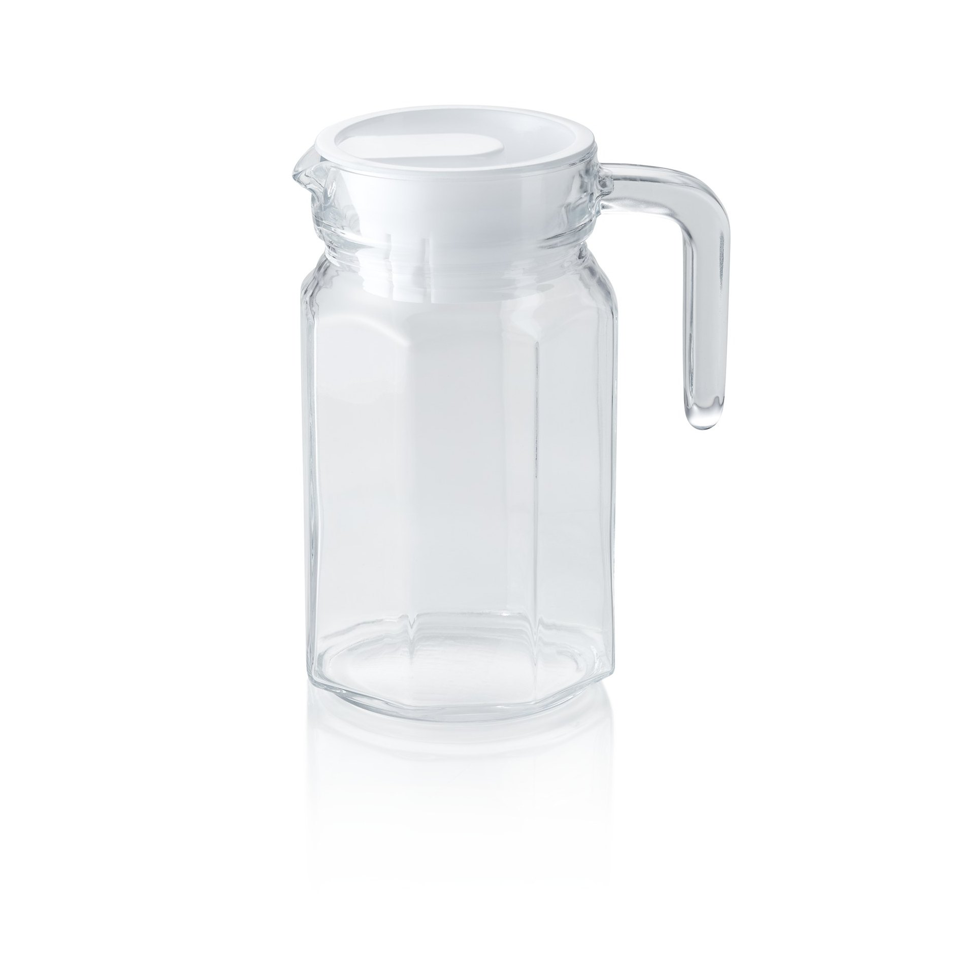 Krug mit Kunststoffdeckel, 0,5 ltr., Ø 7,5 cm, (H) 16 cm