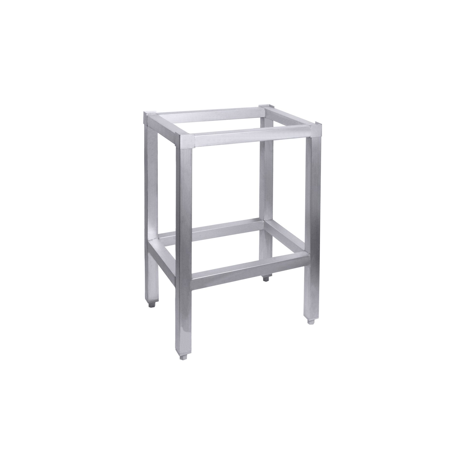 Edelstahluntergestell zu Hackblock aus Holz