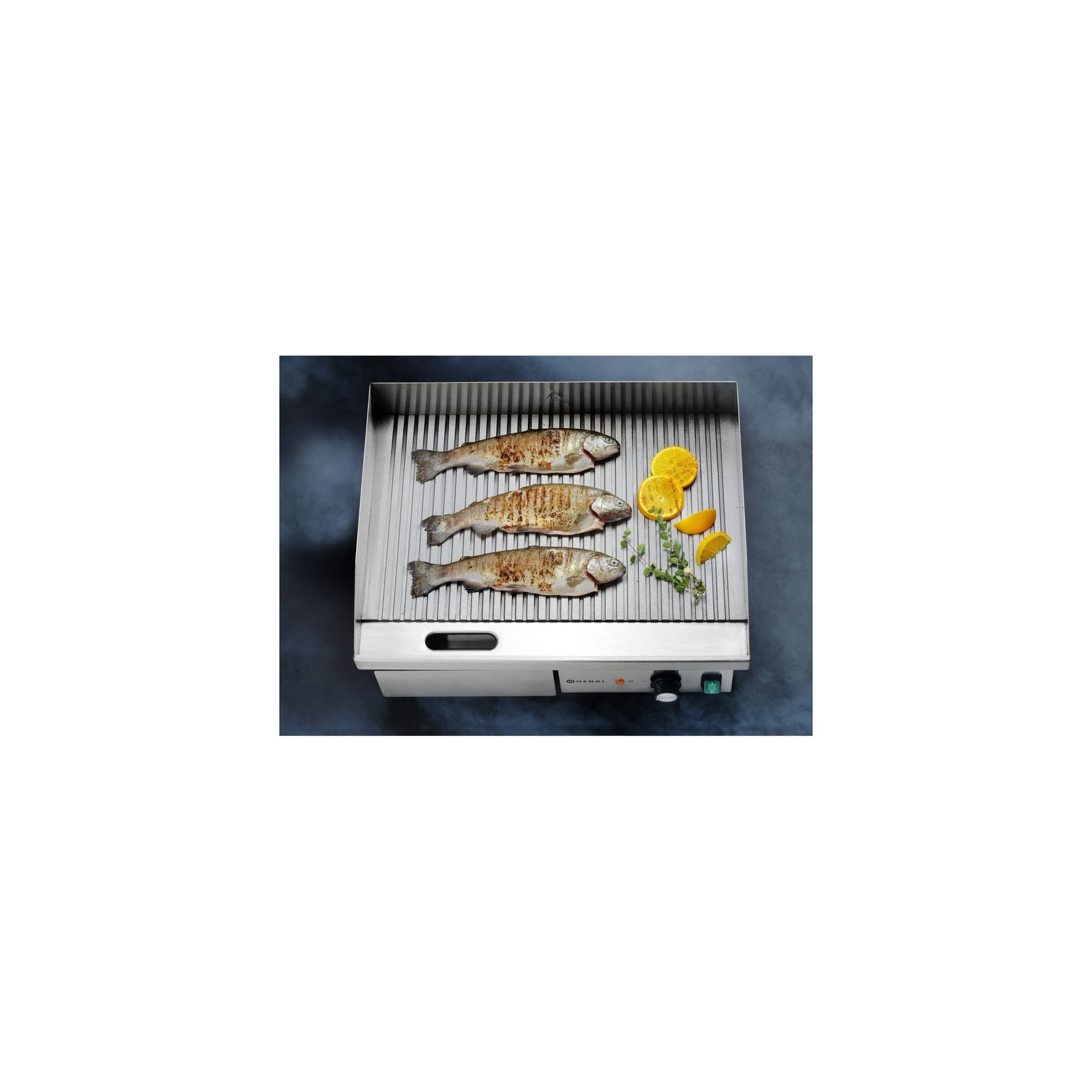 Gerillte Grillplatte, Budget Line, 220-240V/3000W, 550x430x(H)240mm Gerillte Grillplatte, Budget Line, 220-240V/3000W, 550x430x(H)240mm