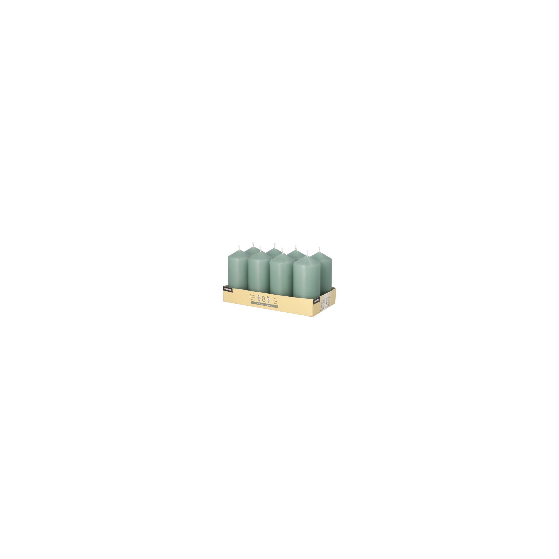 Stumpenkerzen Ø 47 mm · 100 mm blaugrün Stumpenkerzen Ø 47 mm · 100 mm blaugrün