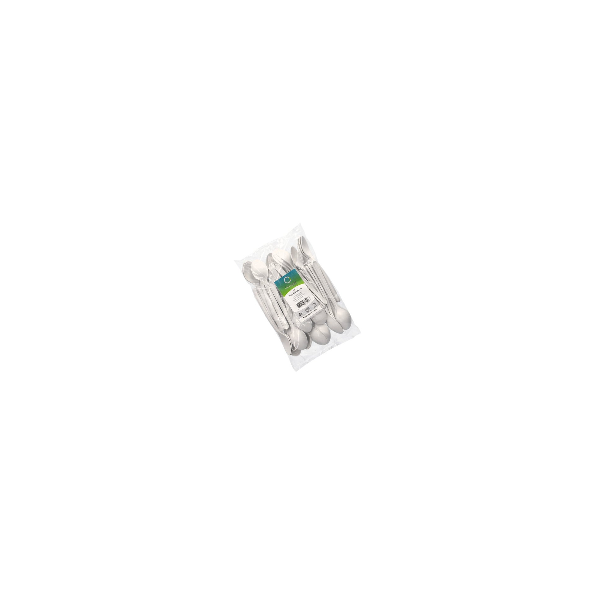 "Circulware" Mehrweg-Löffel PP-MF 18,5 cm weiss extra stabil "Circulware" Mehrweg-Löffel PP-MF 18,5 cm weiss extra stabil
