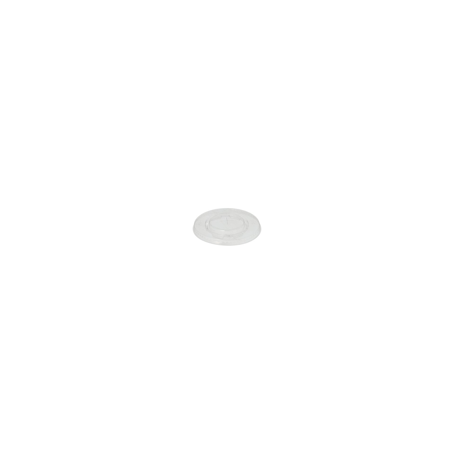 Deckel, PLA "pure" rund Ø 9,5 cm glasklar mit Kreuzschlitz
