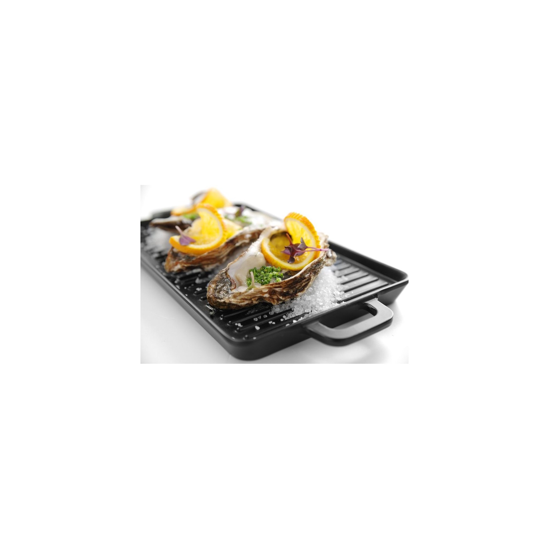 Miniatur-Grillplatte, Schwarz, 320x162x(H)20mm Miniatur-Grillplatte, Schwarz, 320x162x(H)20mm