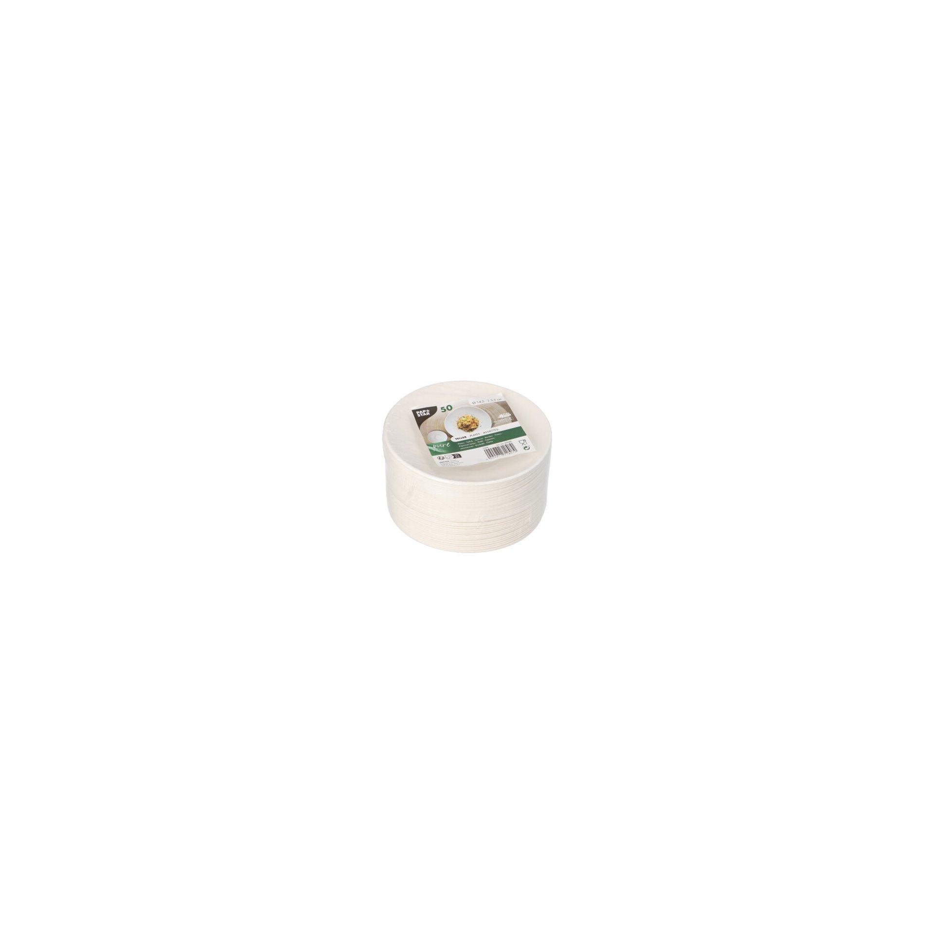 Teller Zuckerrohr "pure" rund Ø 14,5 cm · 3,5 cm weiss "Cella" Teller Zuckerrohr "pure" rund Ø 14,5 cm · 3,5 cm weiss "Cella"