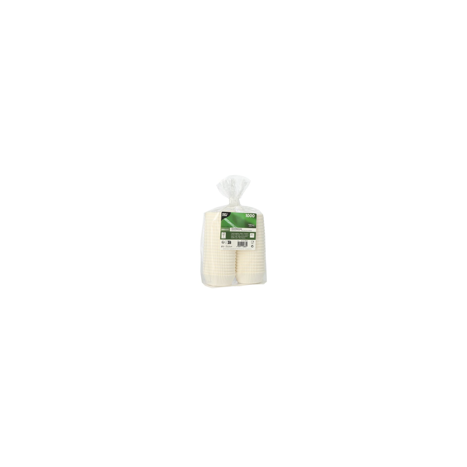 Backförmchen rund Ø 5 cm · 2,5 cm weiss Backförmchen rund Ø 5 cm · 2,5 cm weiss