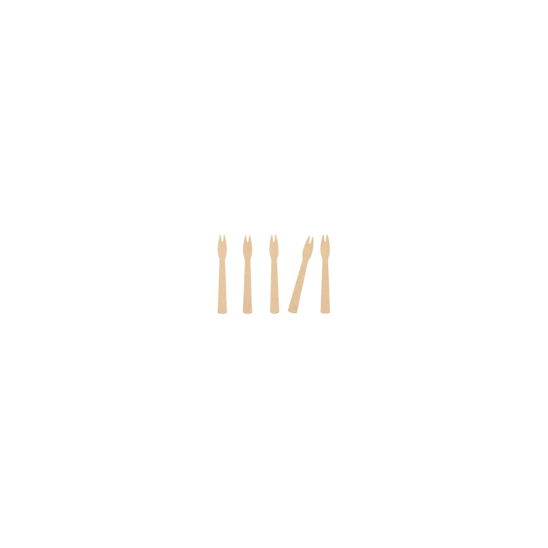 Pommes-Frites-Gabeln, Papier "pure" 8,5 cm braun Pommes-Frites-Gabeln, Papier "pure" 8,5 cm braun