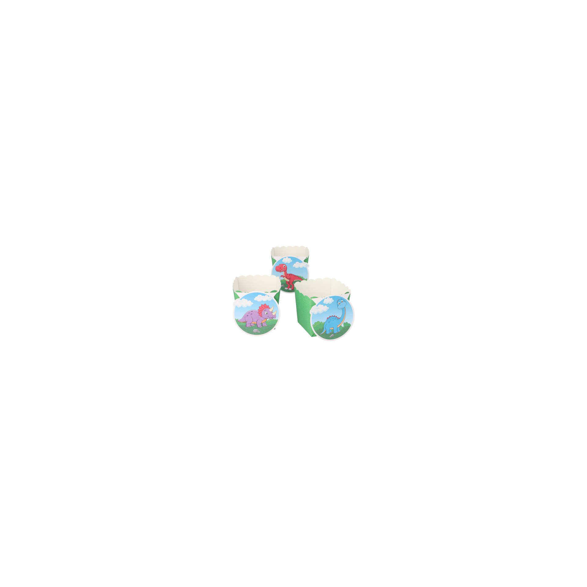 Backförmchen "Buddies" 6 cm x 5 cm x 5 cm grün "Dino" Backförmchen "Buddies" 6 cm x 5 cm x 5 cm grün "Dino"