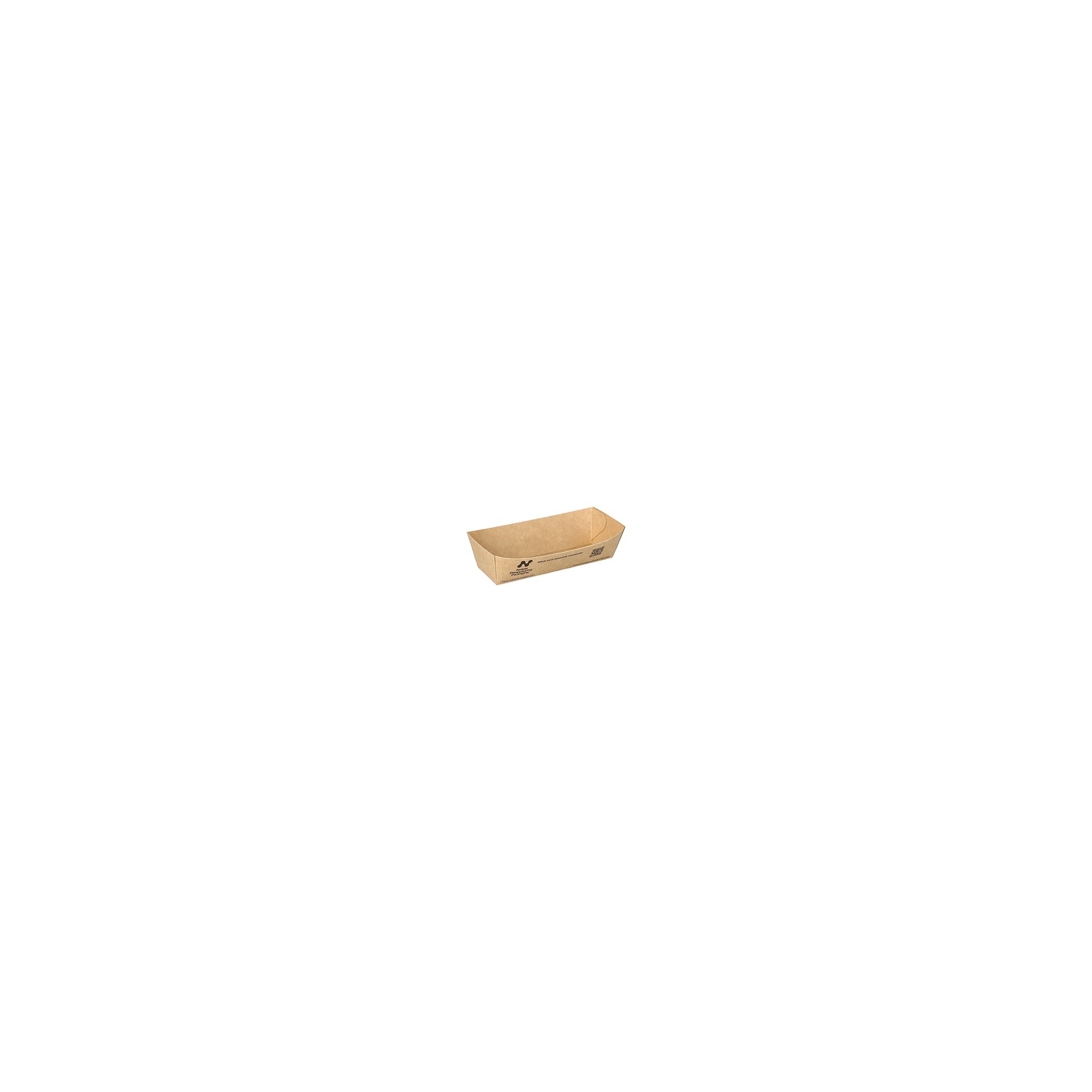 Snacktrays, Pappe "NOTPLA" 3 cm x 3,3 cm x 10,5 cm braun