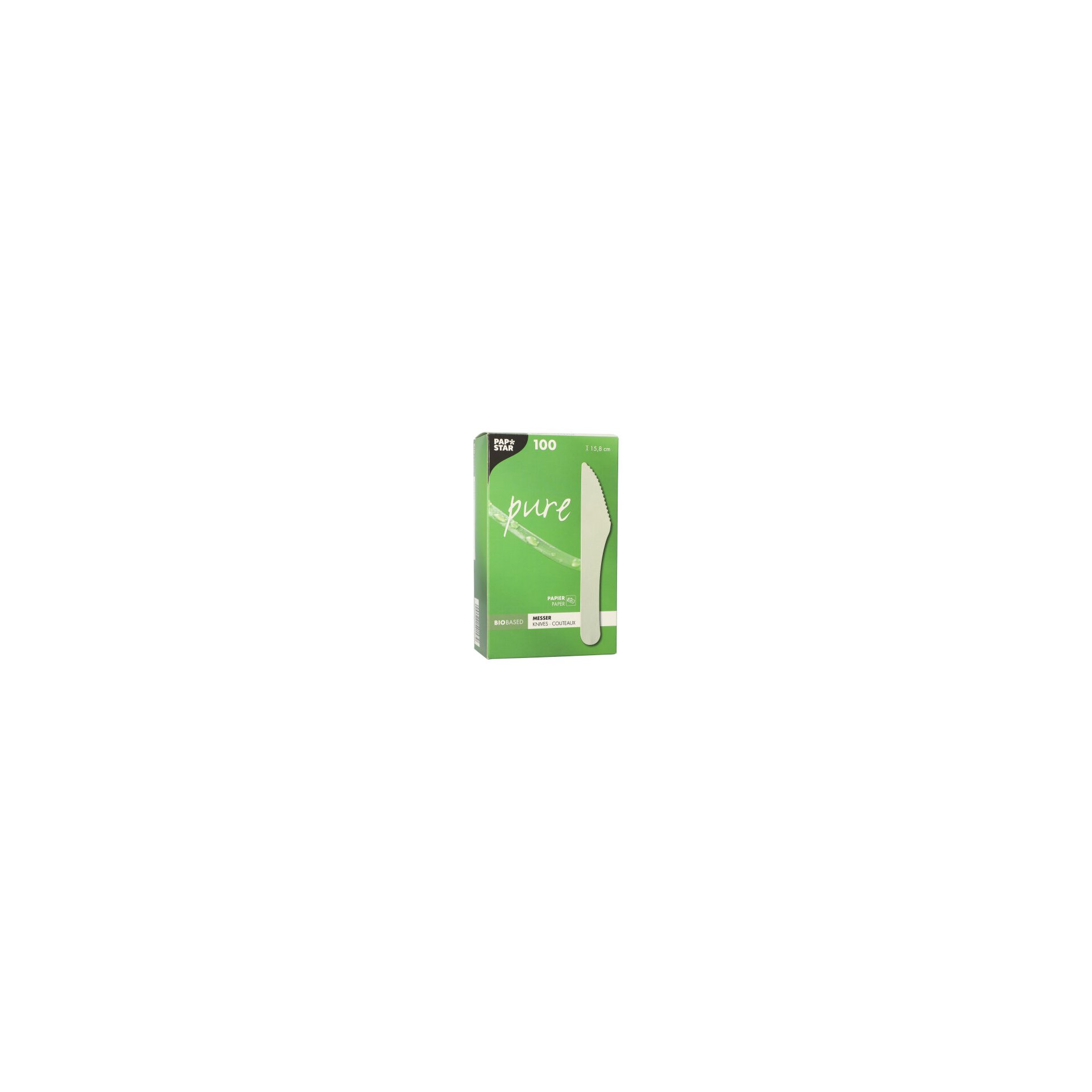 Messer, Papier "pure" 15,8 cm weiss
