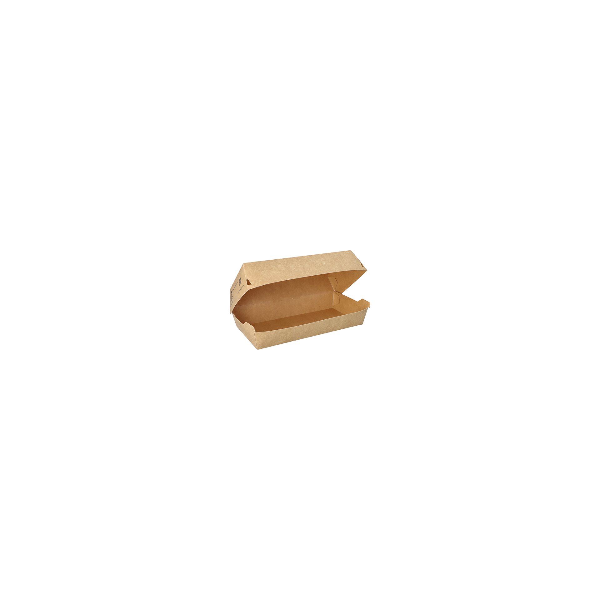 Baguetteboxen, Pappe "NOTPLA" 7,5 cm x 10,7 cm x 22 cm braun