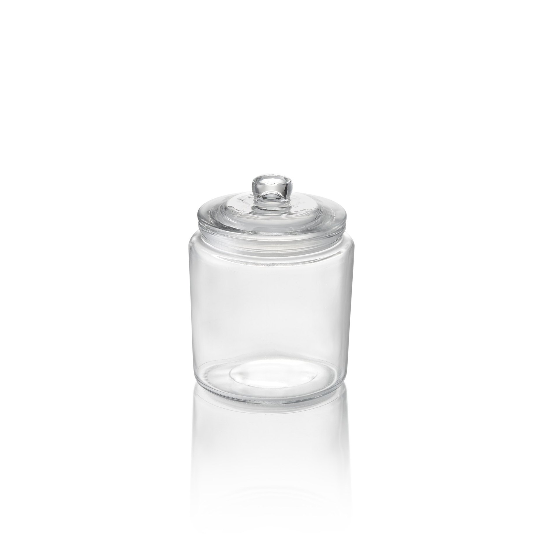 Vorratsglas, 1 ltr., Ø 12 cm, Höhe 15 cm, Glas, Polyethylen