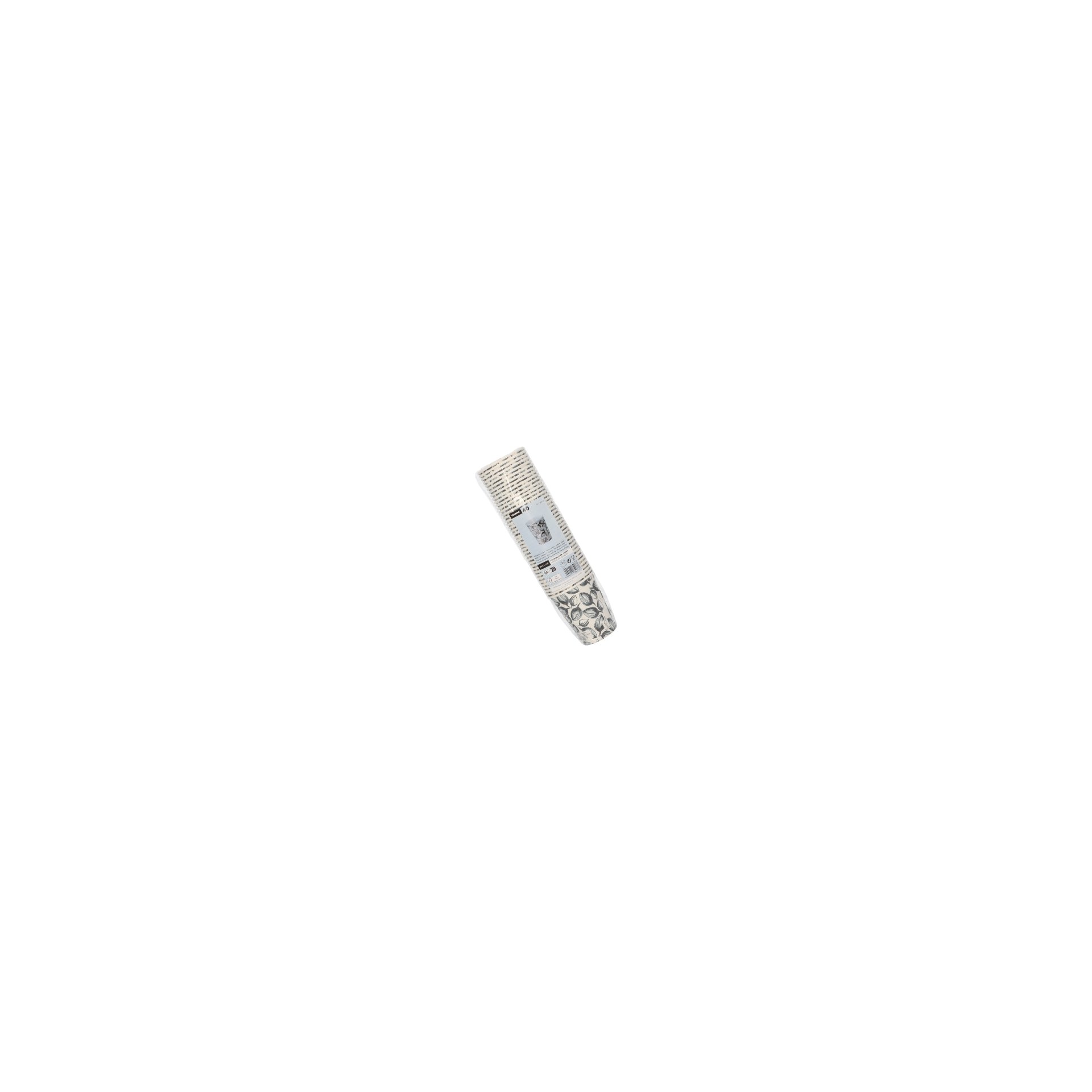 Trinkbecher, Pappe "To Go" 0,2 l Ø 8 cm · 9,1 cm weiss "Leaves"