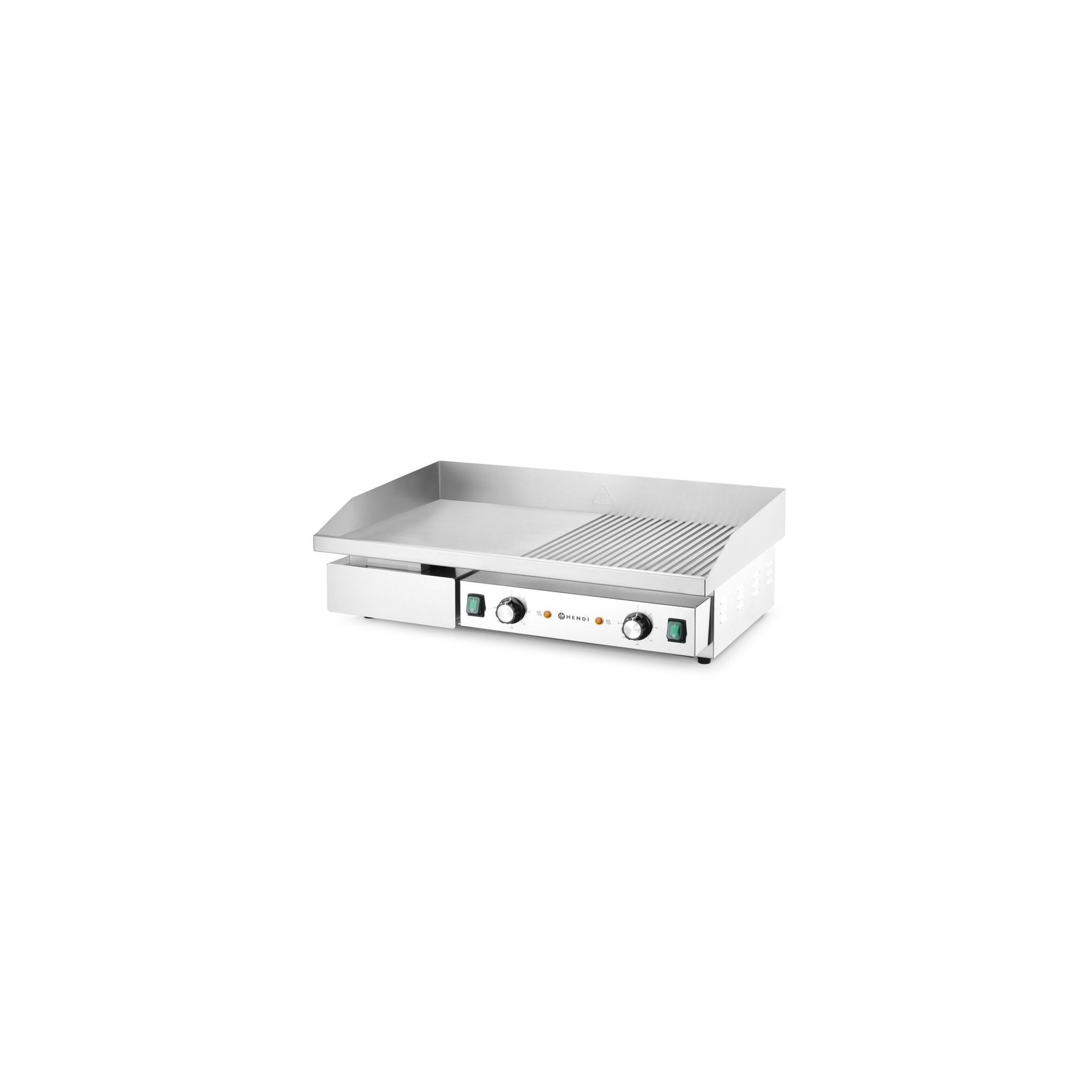 Grill, halb glatt, halb gerippt, Budget Line, 400V/4400W, 720x460x(H)241mm Grill, halb glatt, halb gerippt, Budget Line, 400V/4400W, 720x460x(H)241mm