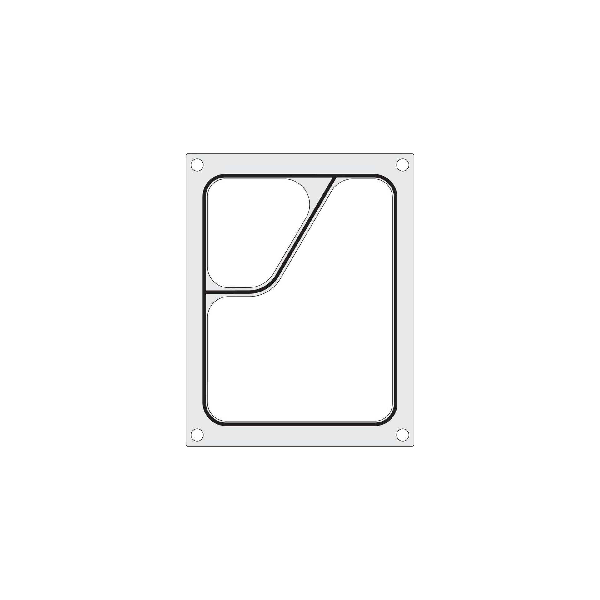 Matrize für Versiegelungsmaschine, ein zweiteiliger Colt-Behälter (227x178 mm) Matrize für Versiegelungsmaschine, ein zweiteiliger Colt-Behälter (227x178 mm)