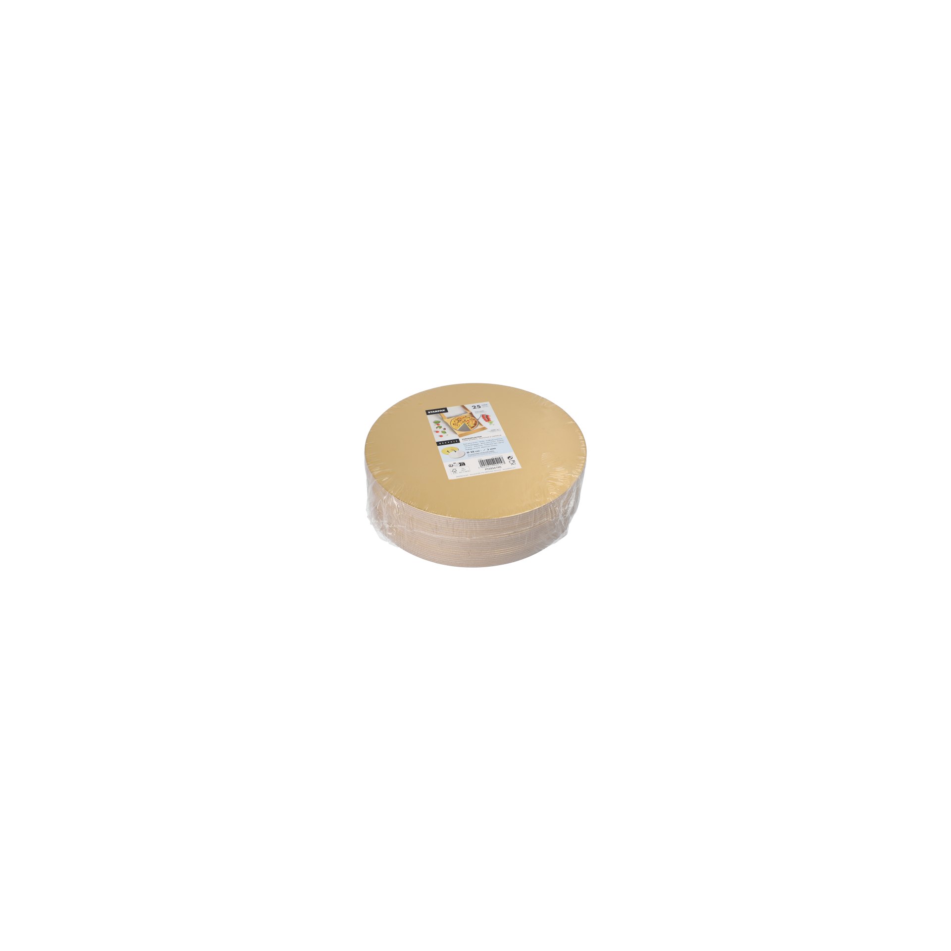 Tortenplatten rund Ø 28 cm · 0,3 cm gold/silber