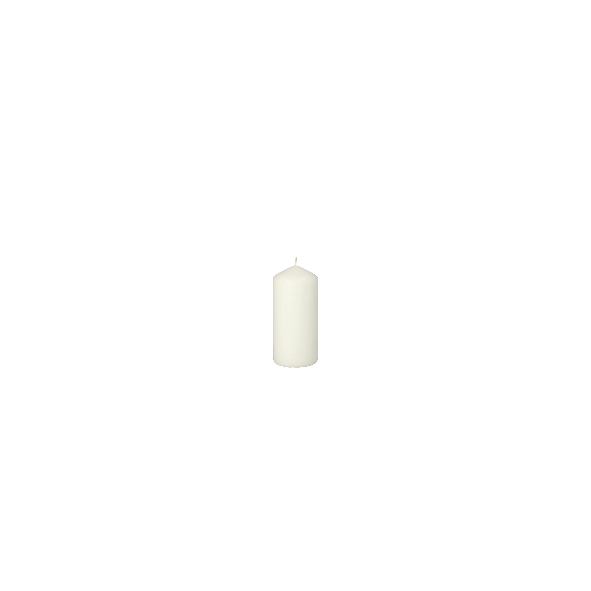 Stumpenkerze Ø 60 mm · 130 mm weiss