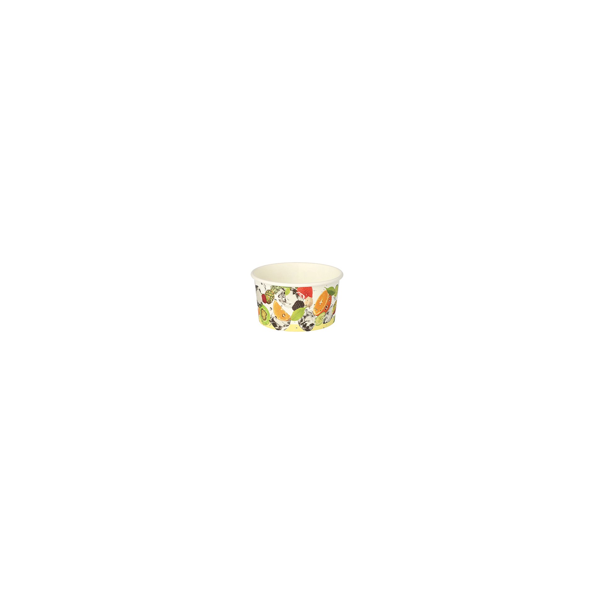 Eisbecher, Pappe rund 250 ml Ø 9,6 cm · 6 cm "Früchte" Eisbecher, Pappe rund 250 ml Ø 9,6 cm · 6 cm "Früchte"