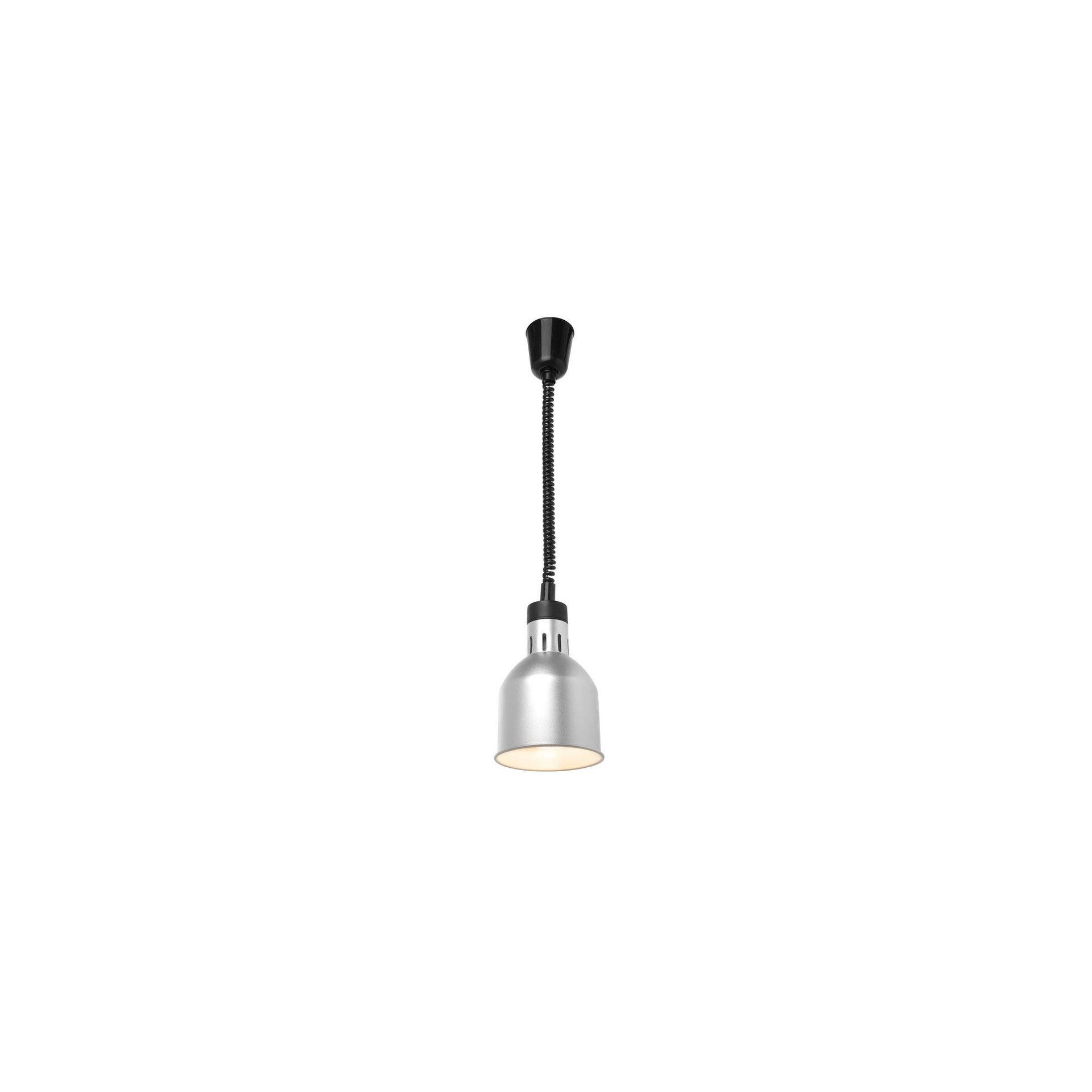 Höhenverstellbare Wärmelampe, zylinderförmig, Silber, 230V/250W, ⌀175x(H)250mm