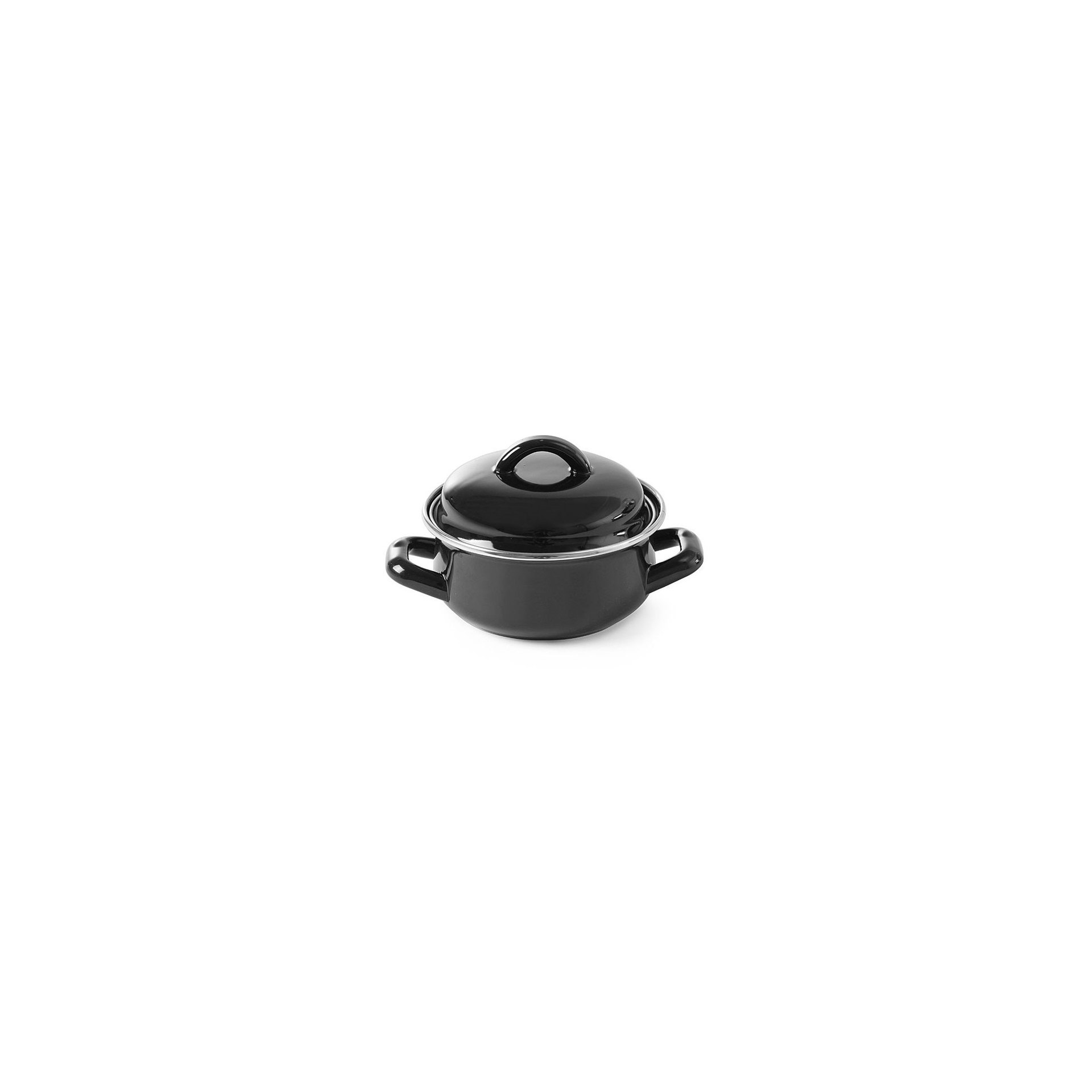 Suppen-/Saucentöpfchen - mit Deckel, 0,5L, Schwarz, ⌀135x(H)105mm