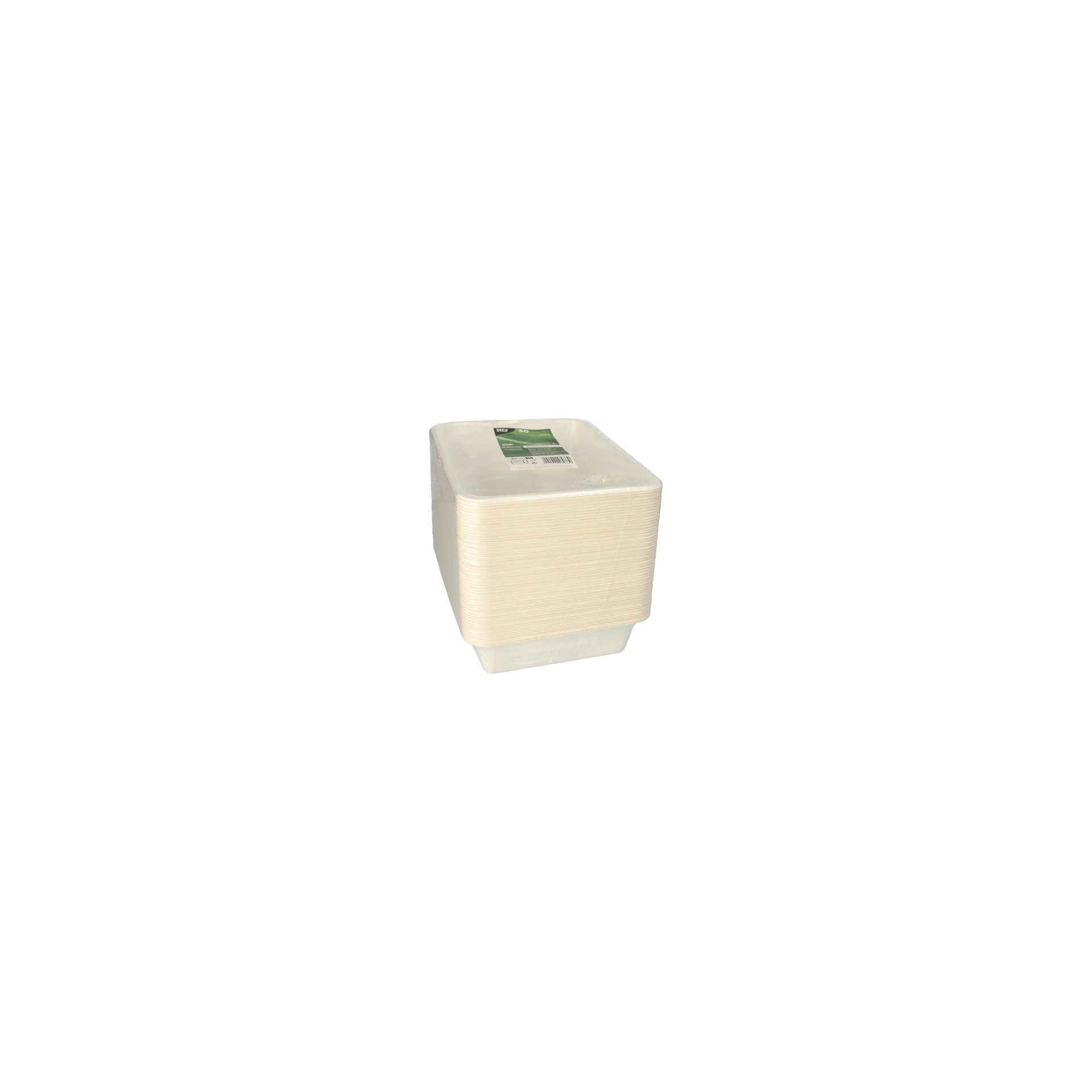Siegelschalen Zuckerrohr, PLA beschichtet ungeteilt 1300 ml 4,9 cm x 22,7 cm x 17,8 cm
