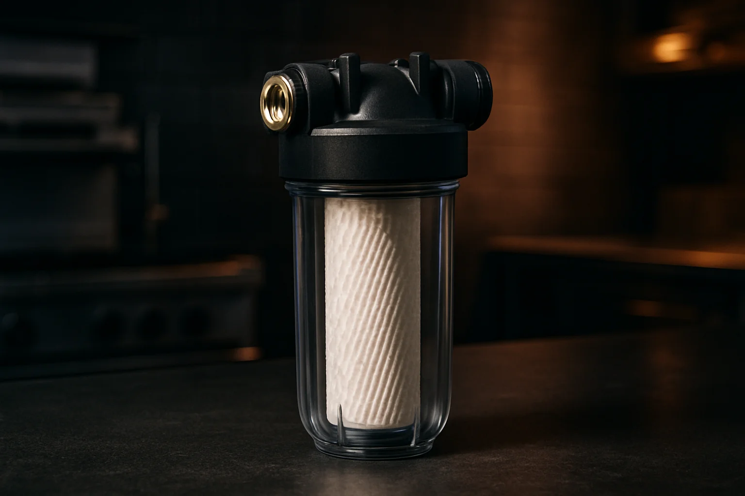 Wasserfilter mit kartusche zur filtration fuer spueltechnik