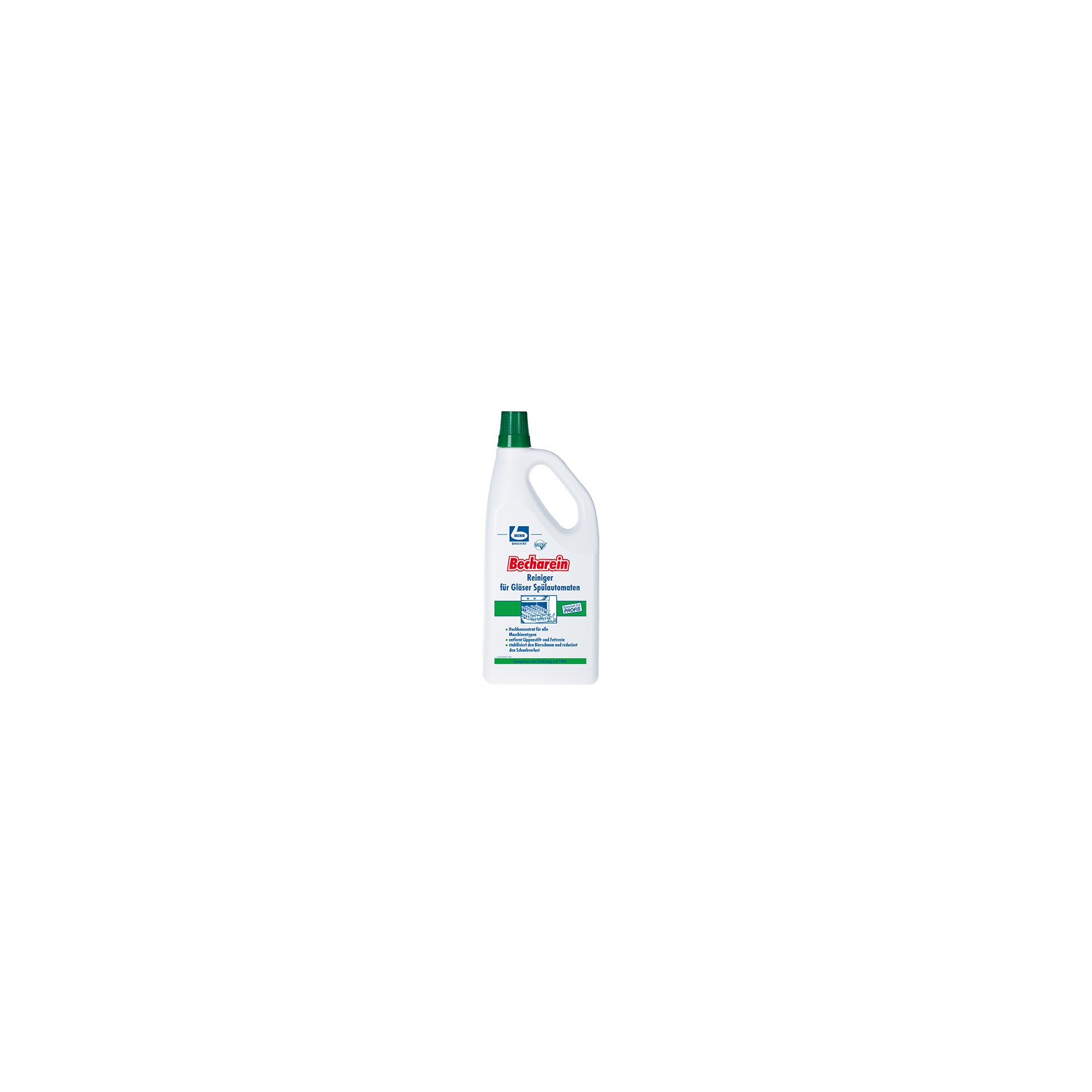 "Dr. Becher" Becharein Reiniger 2 l für Gläserspülautomaten "Dr. Becher" Becharein Reiniger 2 l für Gläserspülautomaten