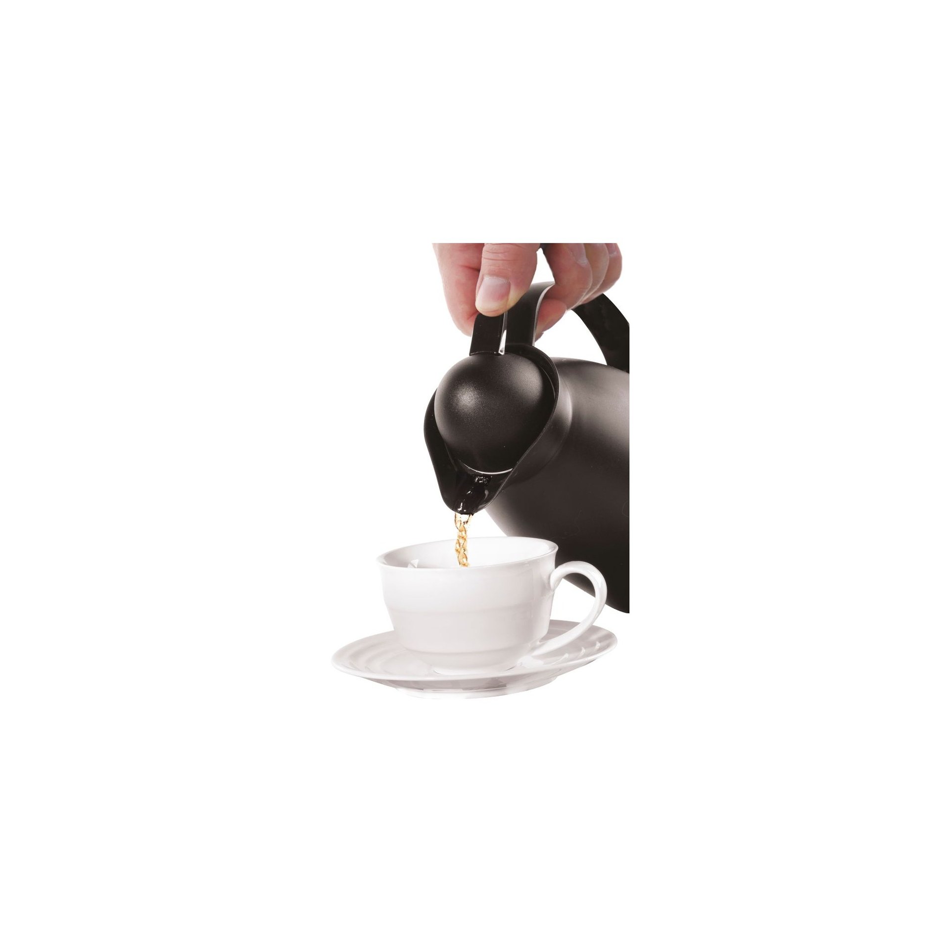 Isolierkanne mit Innenbehälter aus Glas, 1L, Schwarz Isolierkanne mit Innenbehälter aus Glas, 1L, Schwarz