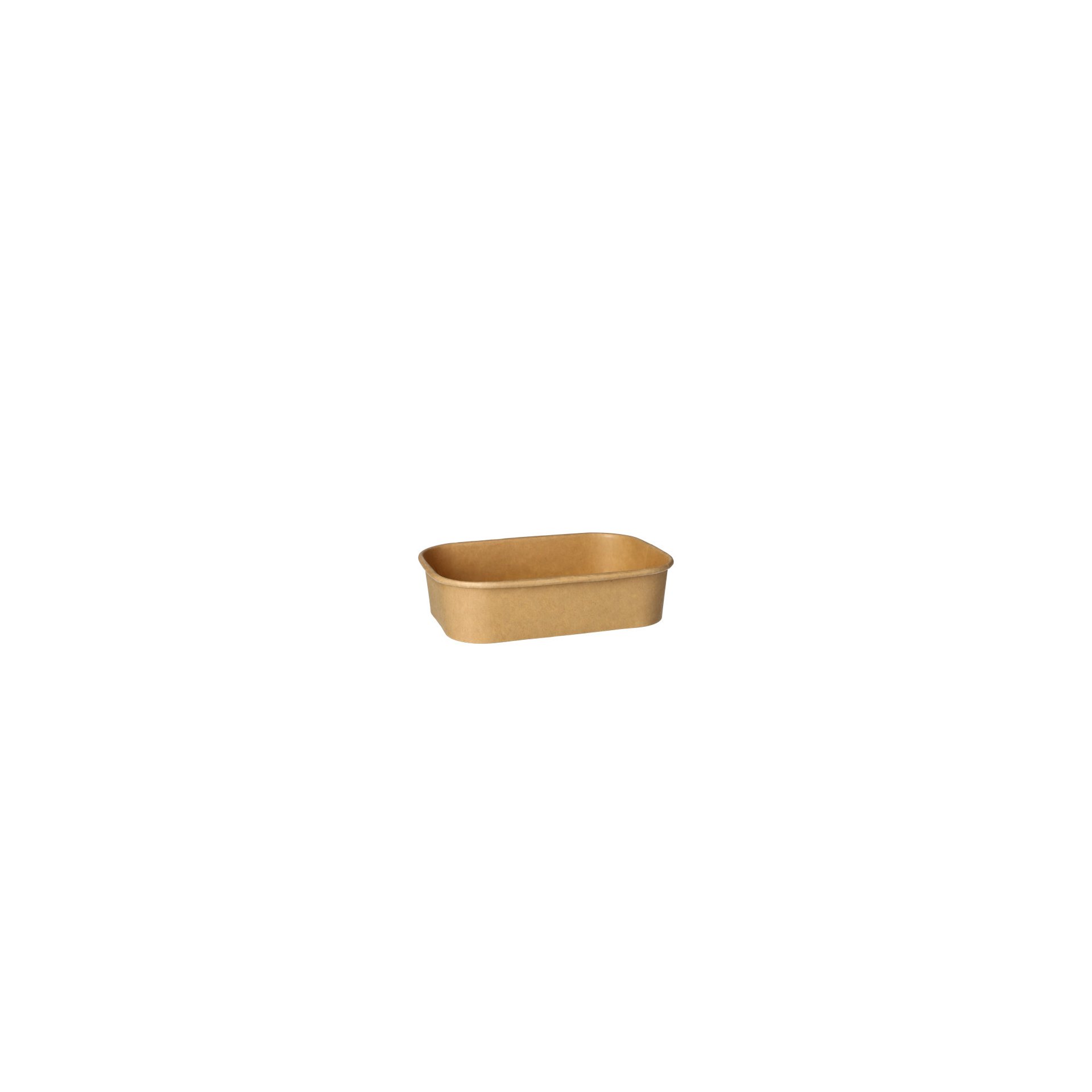 Verpackungsbecher, Pappe rechteckig 500 ml 4,1 cm x 17,3 cm x 12,3 cm braun