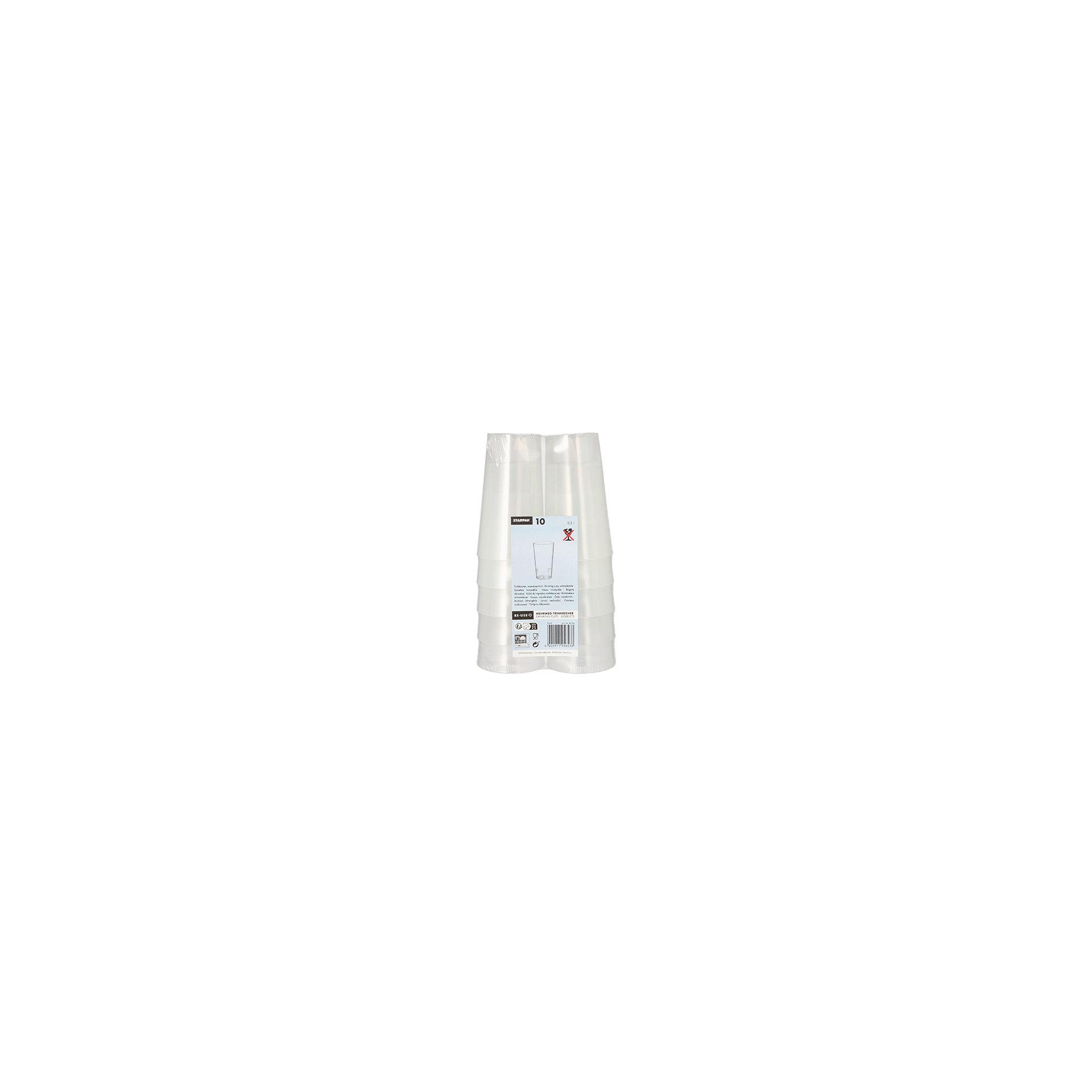 Mehrweg-Trinkbecher 0,2 l Ø 6,5 cm · 11,4 cm transluzent Mehrweg-Trinkbecher 0,2 l Ø 6,5 cm · 11,4 cm transluzent