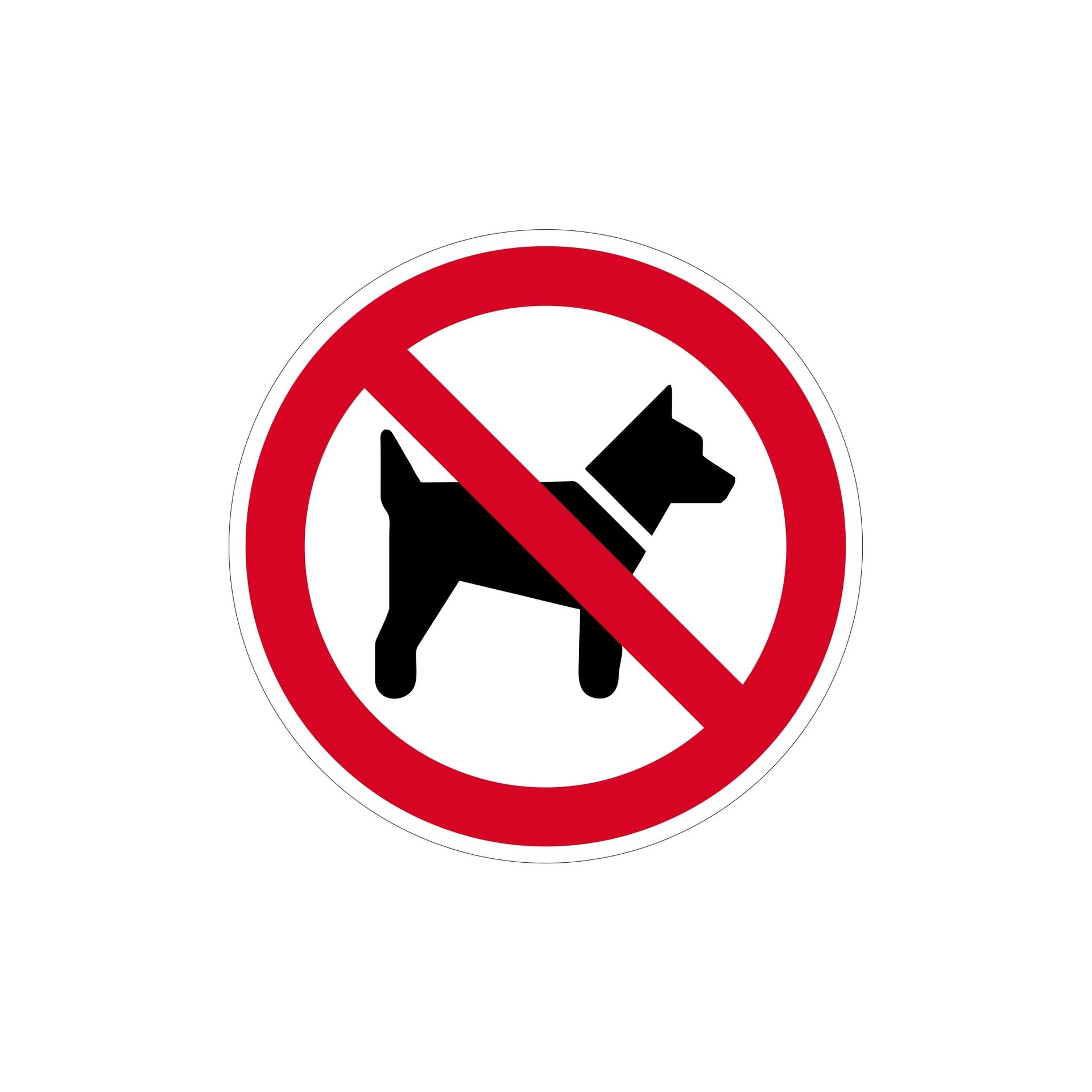 Hinweis- /Verbotsschilder Keine Hunde / 10 cm Hinweis- /Verbotsschilder Keine Hunde / 10 cm