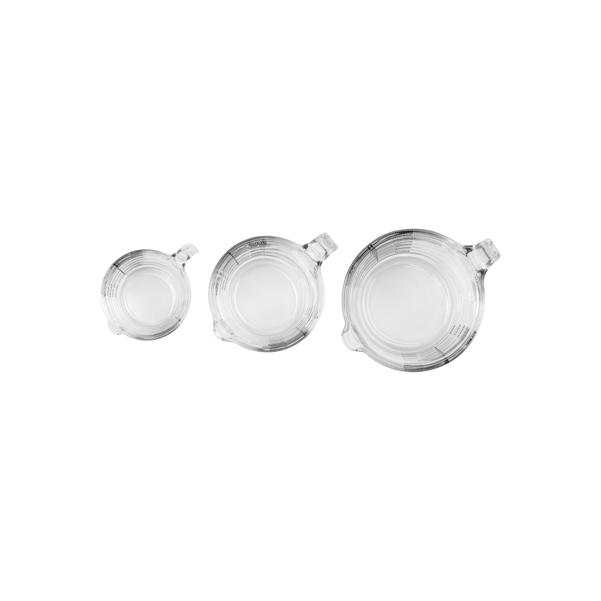 Messbecher Set, 3-teilig, Borosilikatglas Messbecher Set, 3-teilig, Borosilikatglas