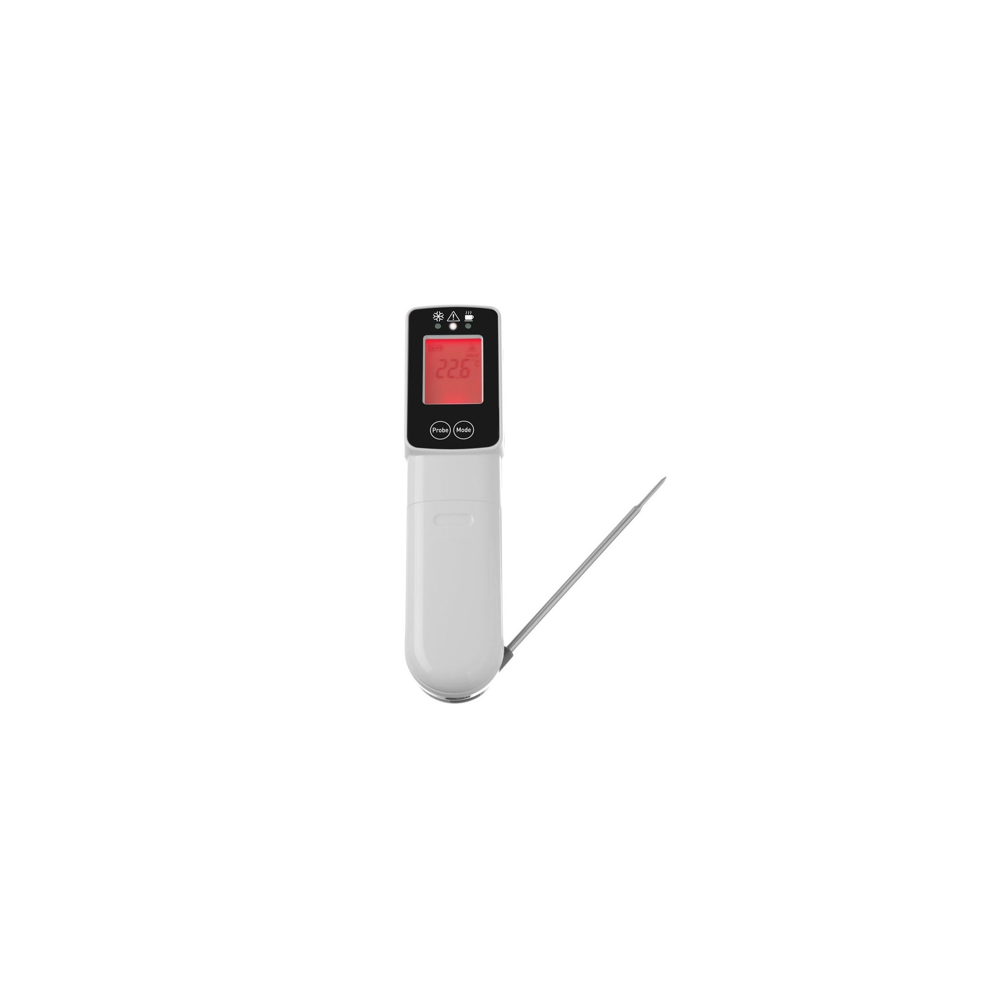 Infrarot-Thermometer mit Sonde, 39x53x(H)158mm Infrarot-Thermometer mit Sonde, 39x53x(H)158mm