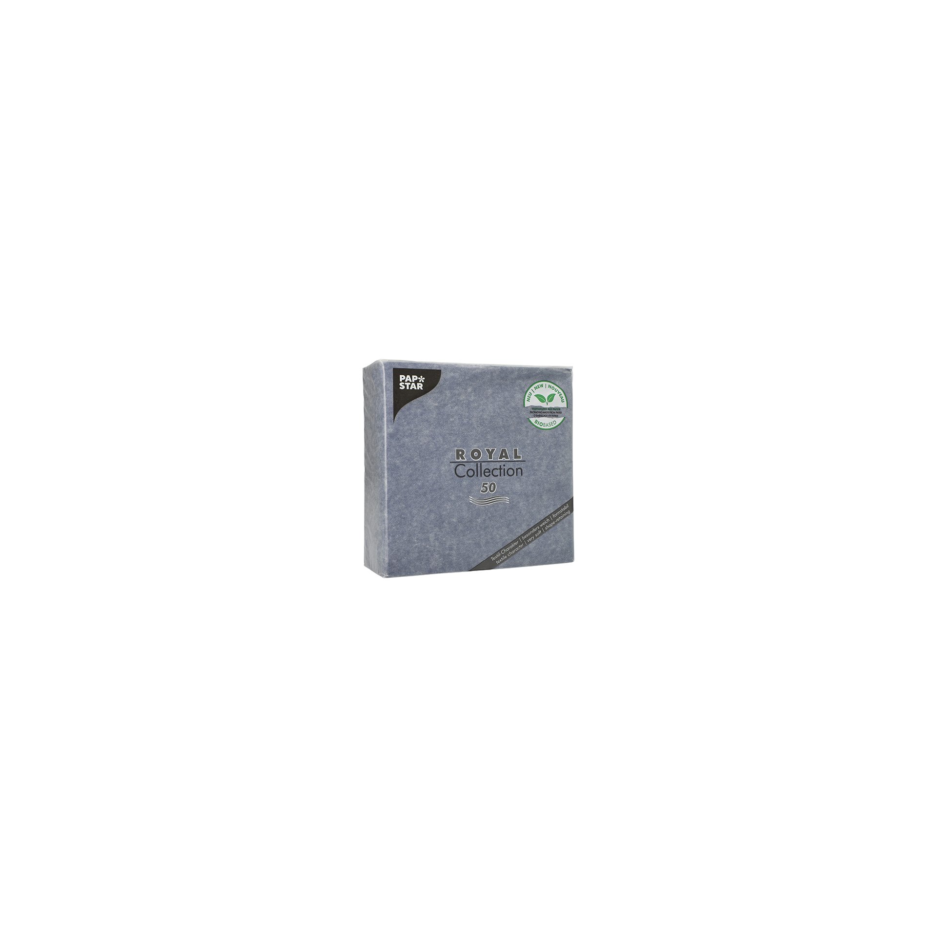 Servietten "ROYAL Collection" 1/4-Falz 40 cm x 40 cm dunkelblau in Papierverpackung
