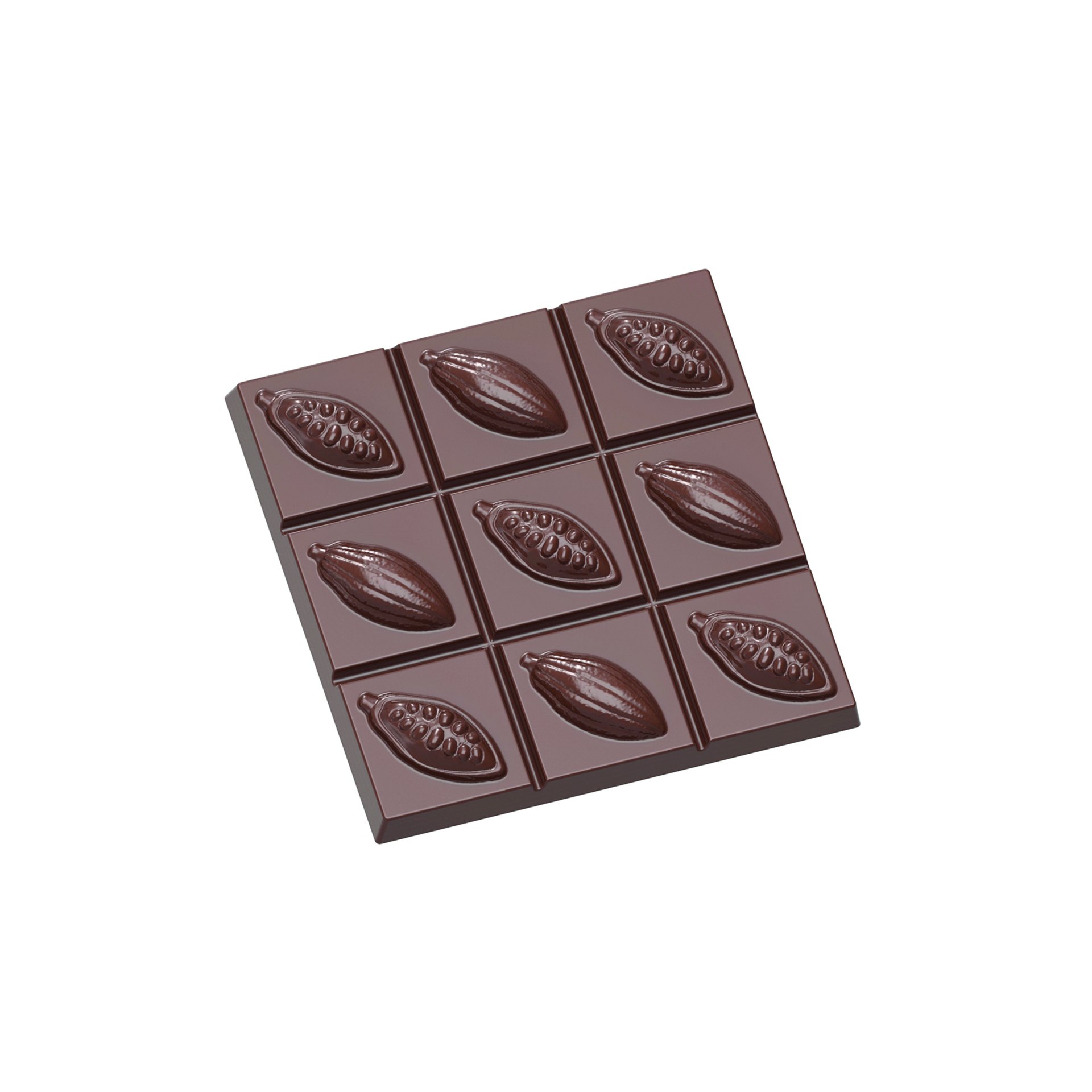 Schokoladen Form - Tafel Kakaobohne Schokoladen Form - Tafel Kakaobohne