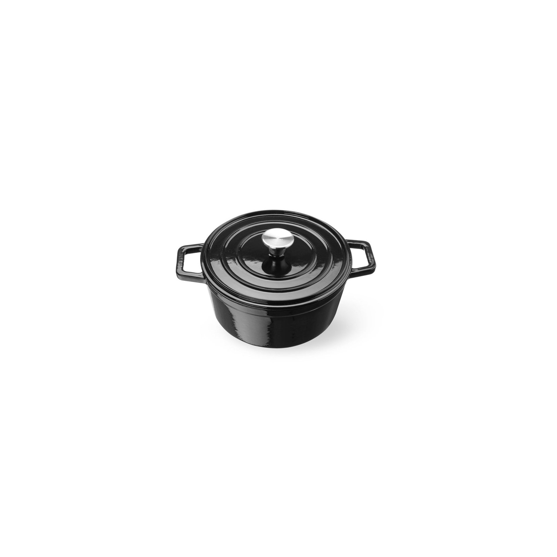 Emaillierter Gusseisentopf, 3,7L, Schwarz, 317x240x(H)105mm Emaillierter Gusseisentopf, 3,7L, Schwarz, 317x240x(H)105mm