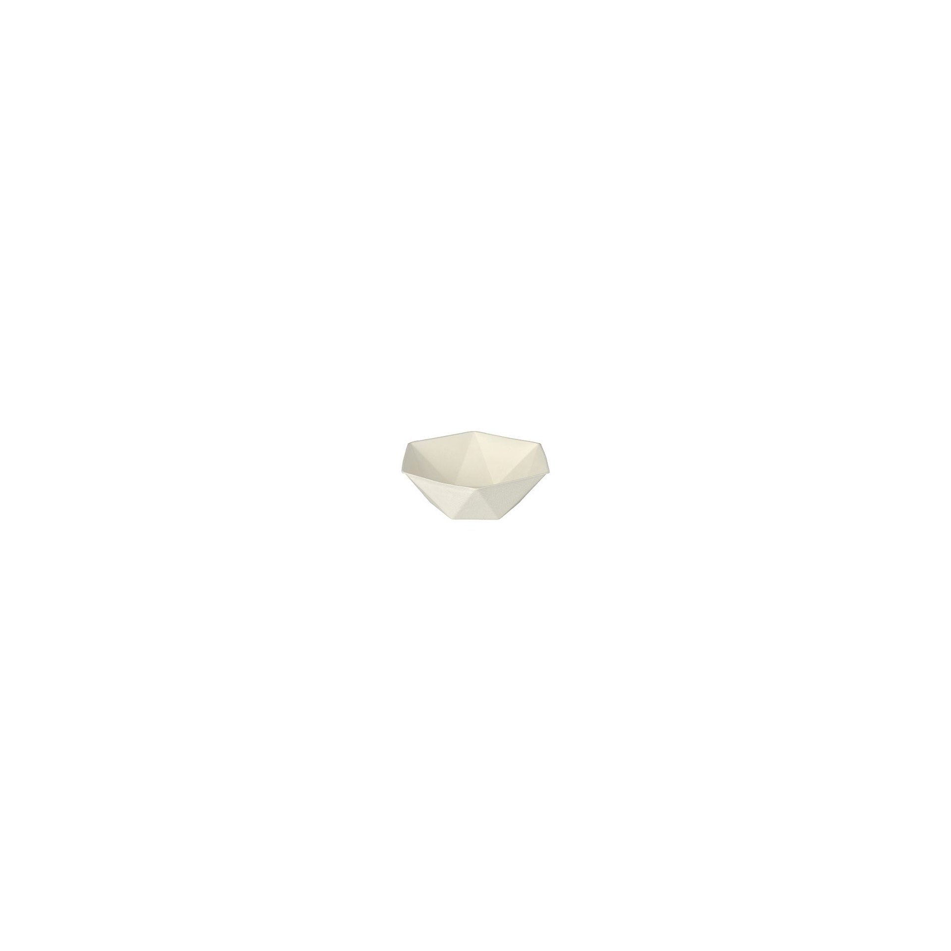 Schalen Zuckerrohr "pure" 6-eckig 400 ml 5 cm x 16 cm x 14 cm weiss "Diamond"