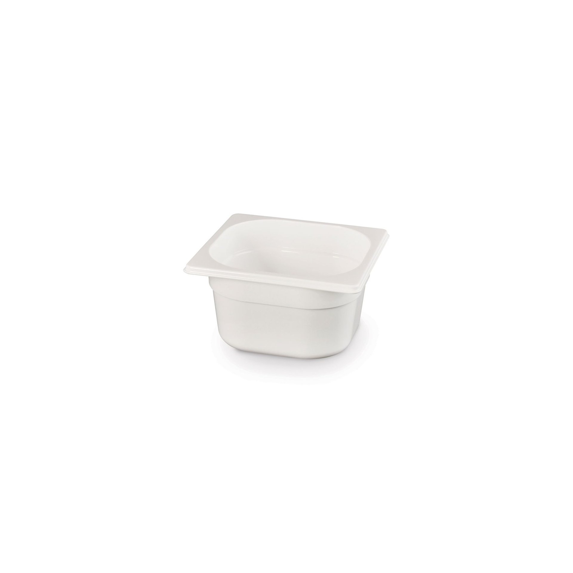 Gastronorm-Behälter 1/6, GN 1/6, 1,6L, Weiß, 176x162x(H)100mm Gastronorm-Behälter 1/6, GN 1/6, 1,6L, Weiß, 176x162x(H)100mm