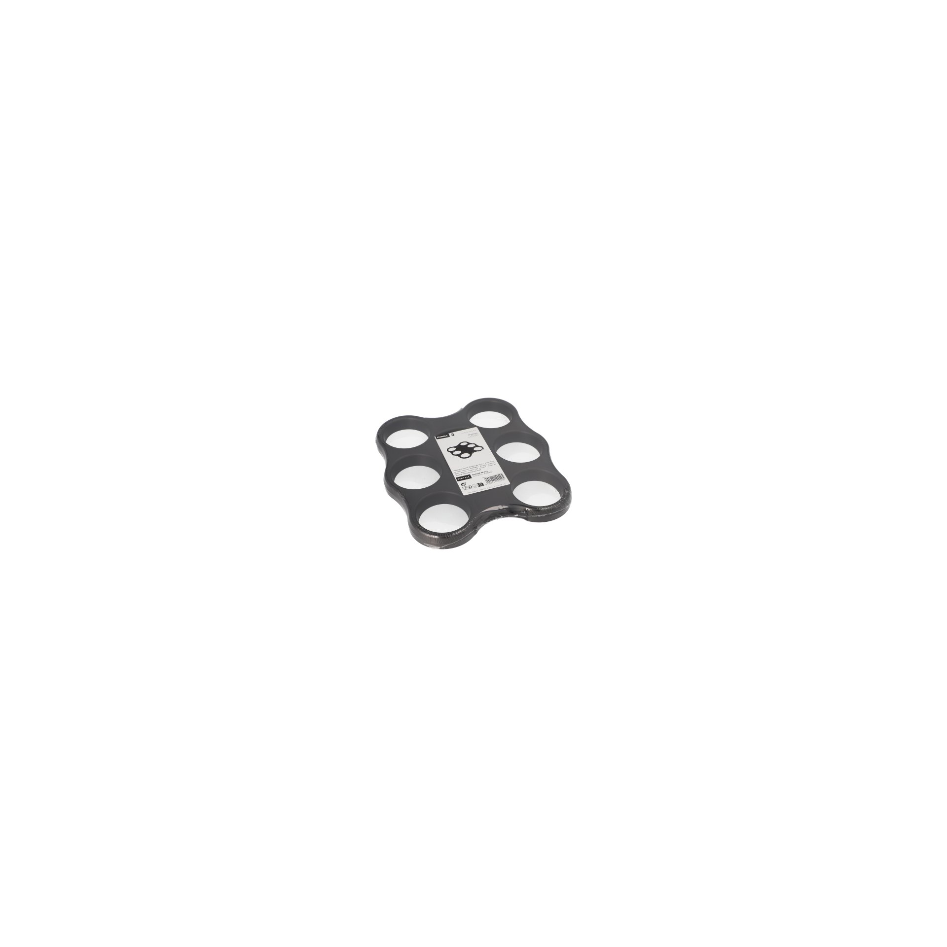 Becher-Trays, PS 22,4 cm x 24,4 cm x 2,4 cm schwarz für 6 Becher Becher-Trays, PS 22,4 cm x 24,4 cm x 2,4 cm schwarz für 6 Becher
