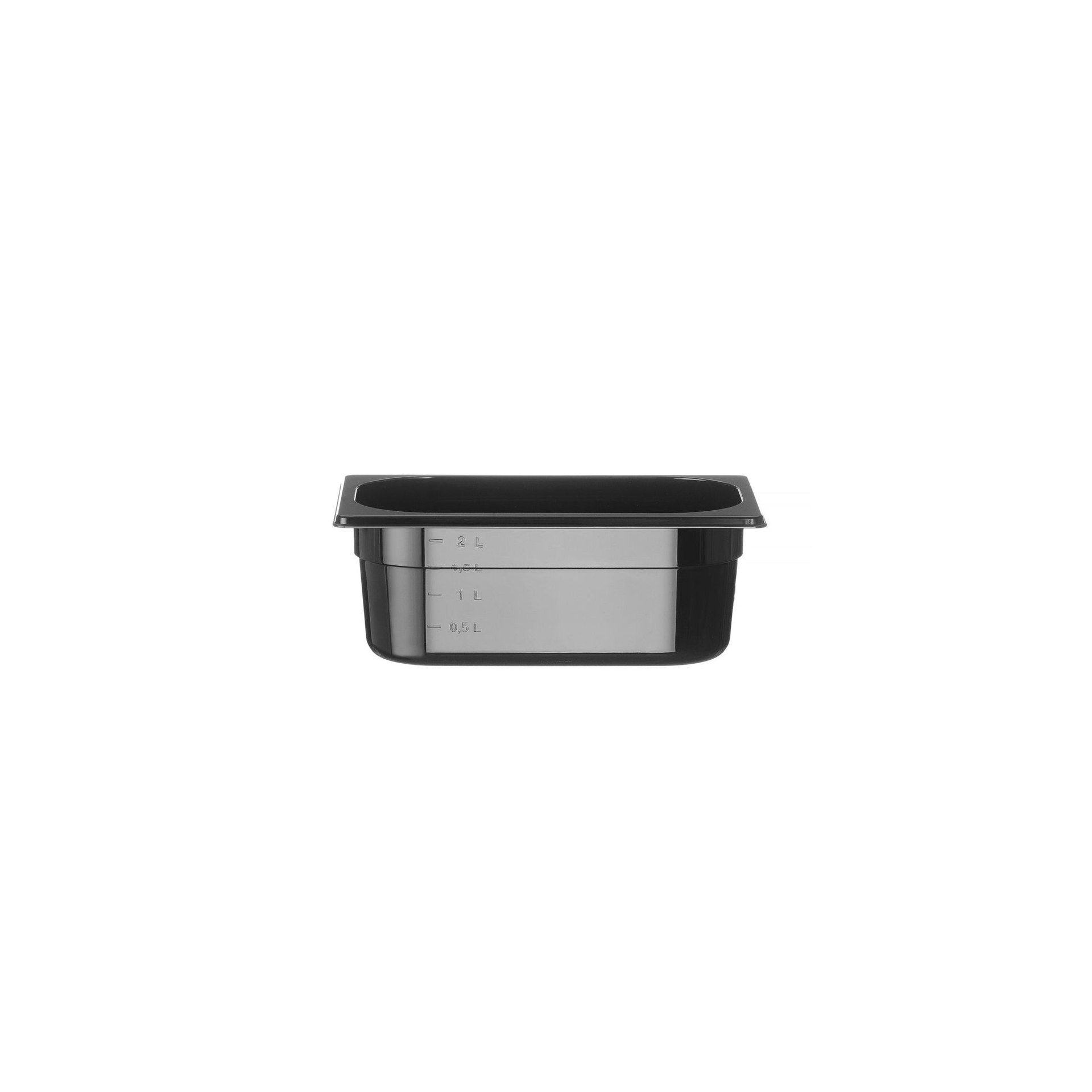 Gastronorm-Behälter 1/4, Profi Line, GN 1/4, 2,8L, Schwarz, 265x162x(H)100mm Gastronorm-Behälter 1/4, Profi Line, GN 1/4, 2,8L, Schwarz, 265x162x(H)100mm