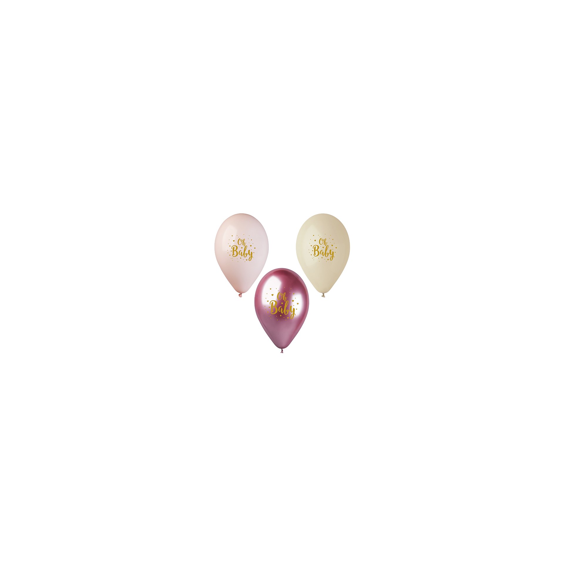 Luftballons Ø 29 cm rosé "Oh Baby" Luftballons Ø 29 cm rosé "Oh Baby"